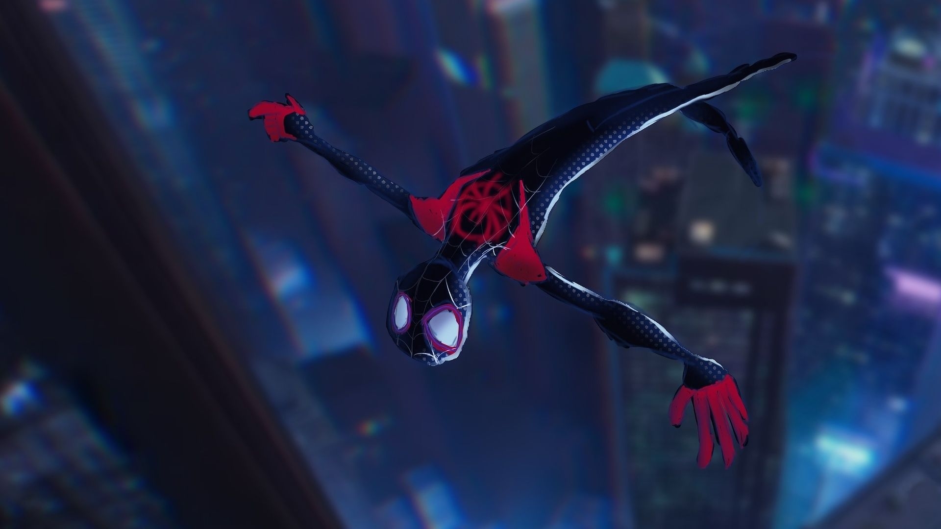 1920x1080 Desktop Wallpaper Spider Man: Into The Spider Verse, Miles Morales, Spiderman, Movie, HD Image, Picture, Background, 2d90dd, Desktop