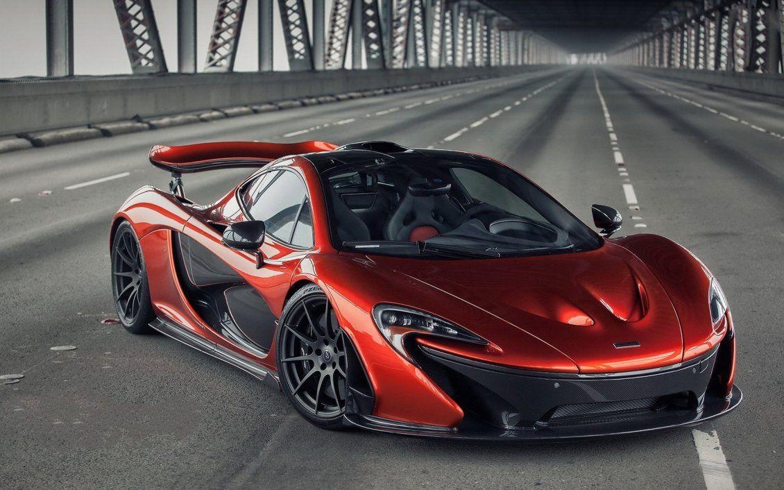 1130x710 Red McLaren P1 on a bridge, Desktop