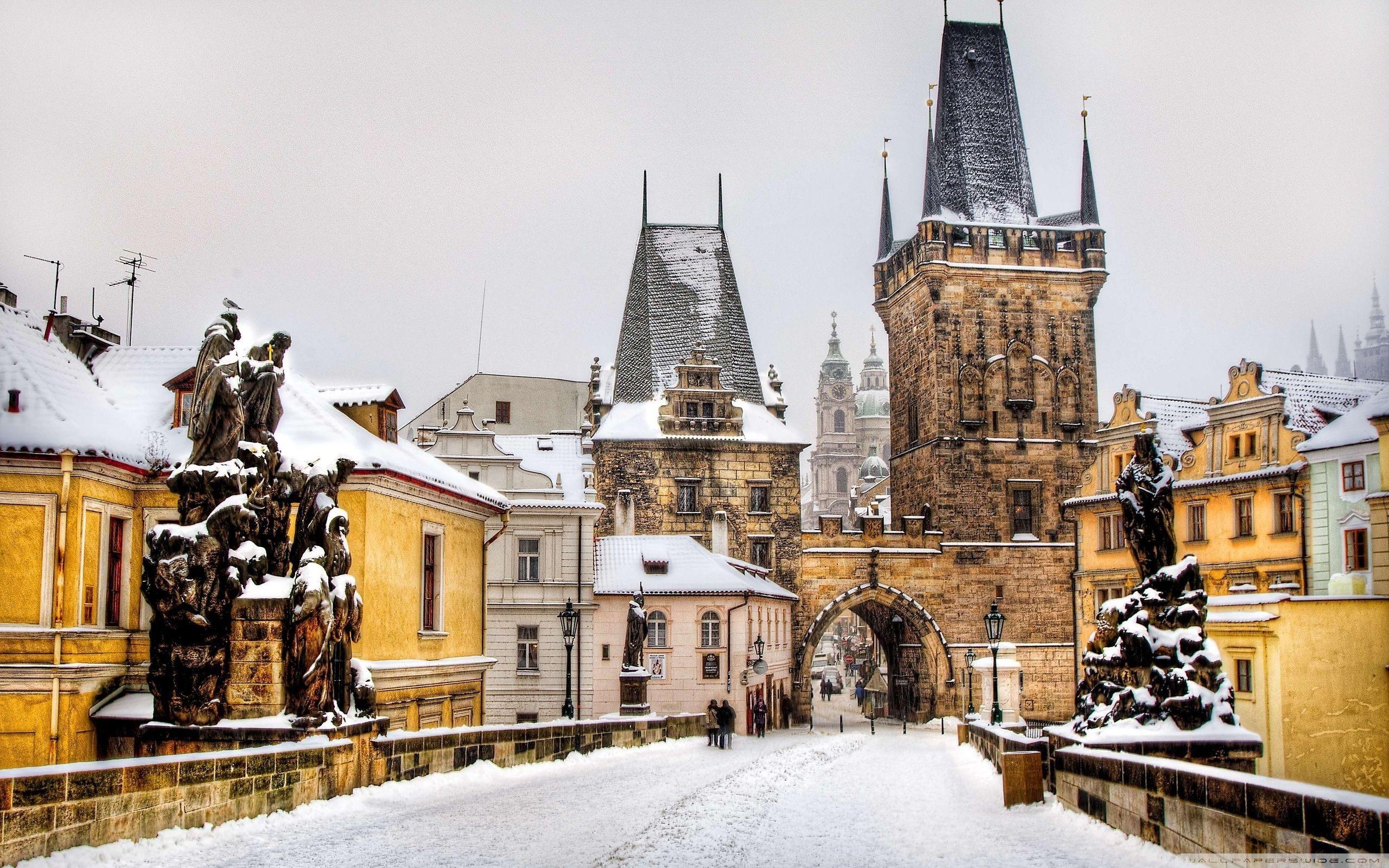 2560x1600 Winter In Prague HD desktop wallpaper, Dual Monitor, Desktop