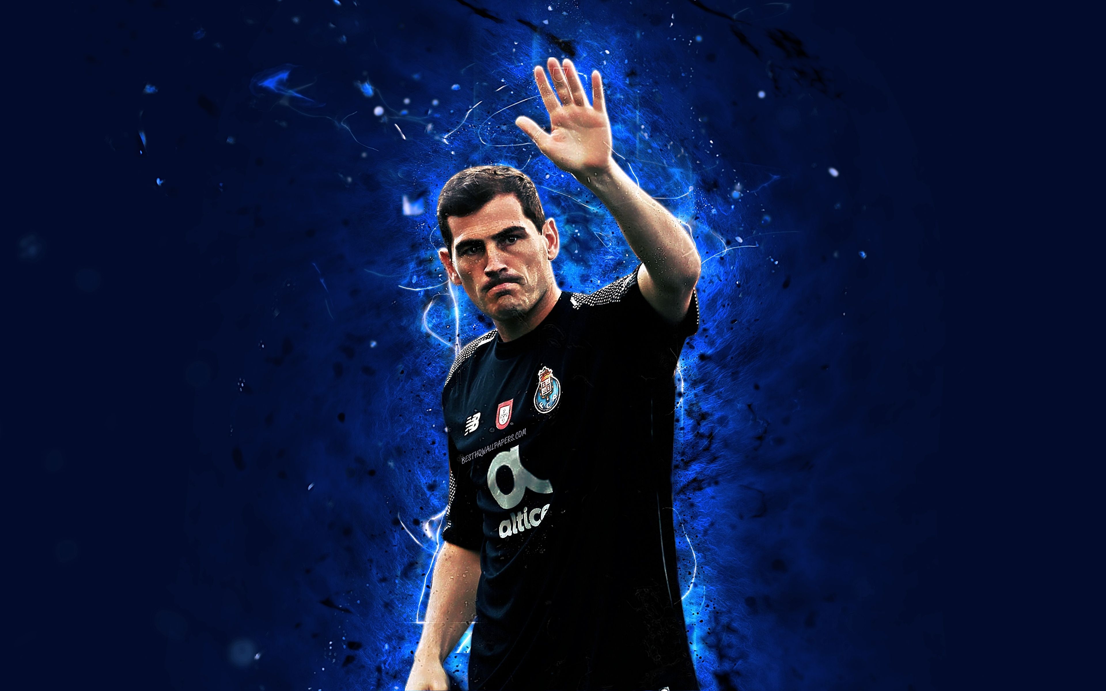 3840x2400 Download wallpaper Iker Casillas, 4k, abstract art, goalkeeper, Desktop