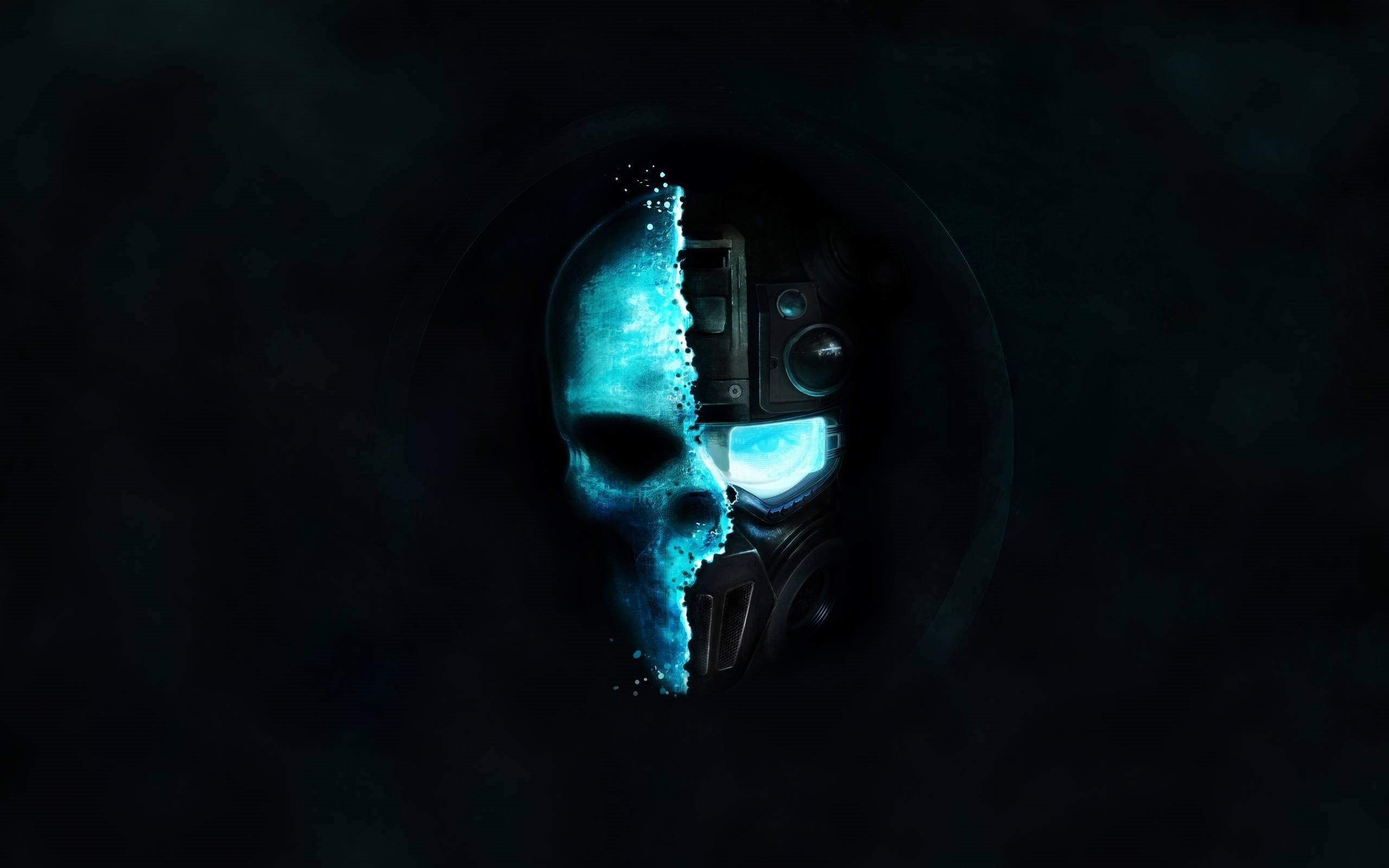 2560x1600 Download wallpaper skull, mask, neon, ghost for desktop, Desktop