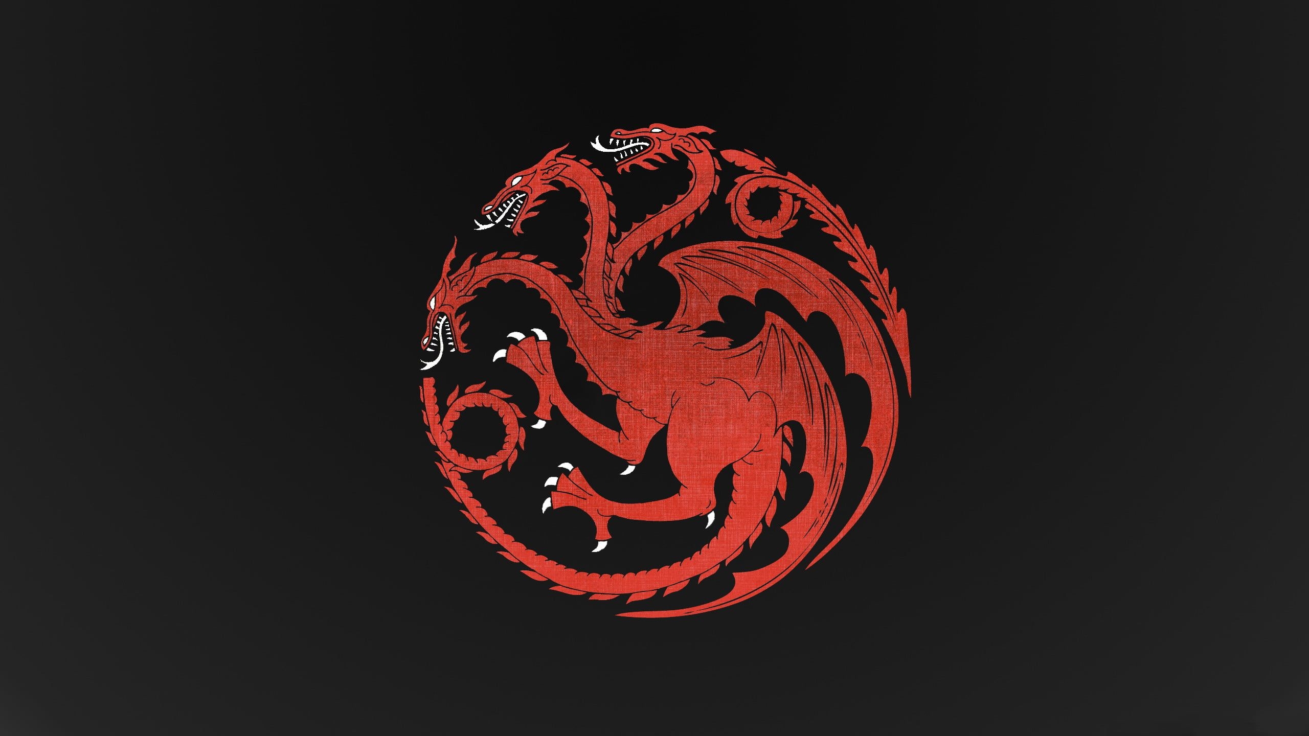 2560x1440 Round 3 Head Dragon Logo House Targaryen Game Of Thrones #dragon K # Wallpaper #hdwallpaper. Game Of Thrones Dragons, Game Of Thrones Art, House Targaryen Sigil, Desktop