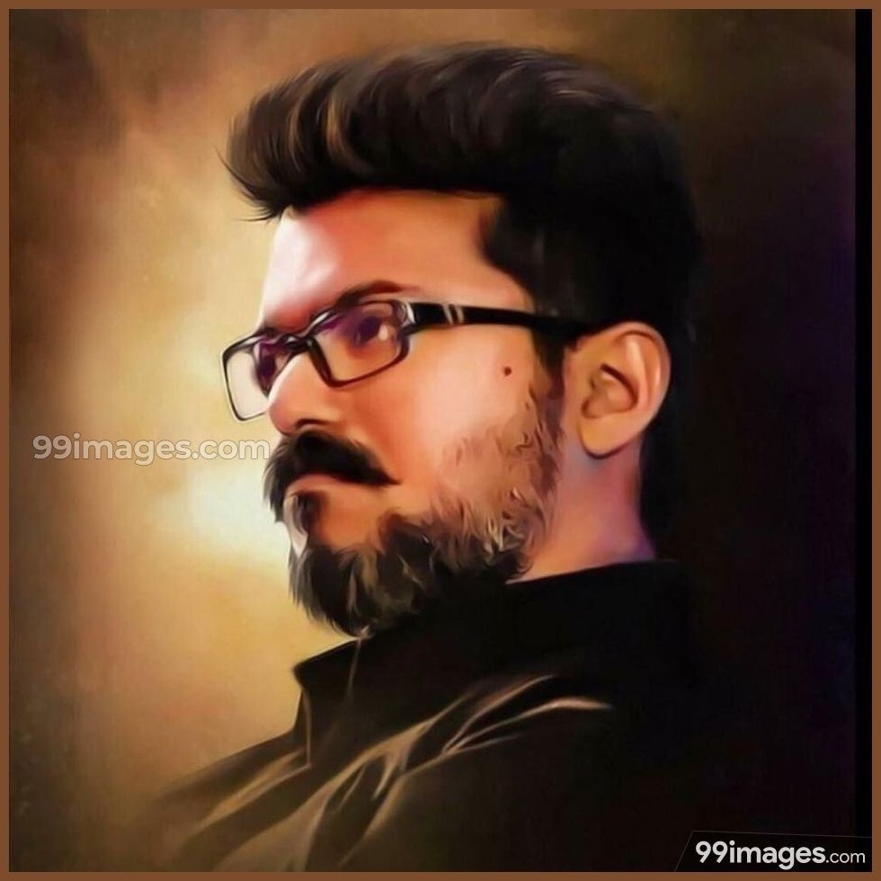 980x980 Wallpaper Vijay Oil Painting, Phone