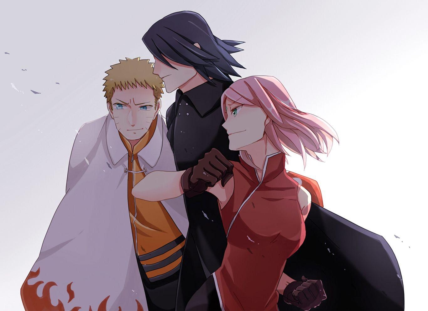 1370x1000 Naruto, Sasuke and Sakura (Old team 7) Wallpaper, Hintergründe, Desktop