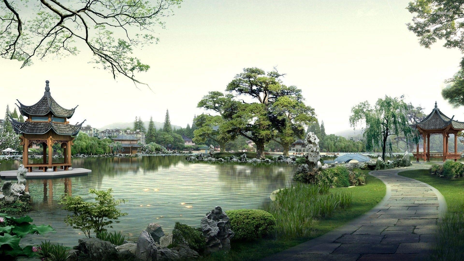 1920x1080 Japanese garden wallpaper Art wallpaper - #, Desktop