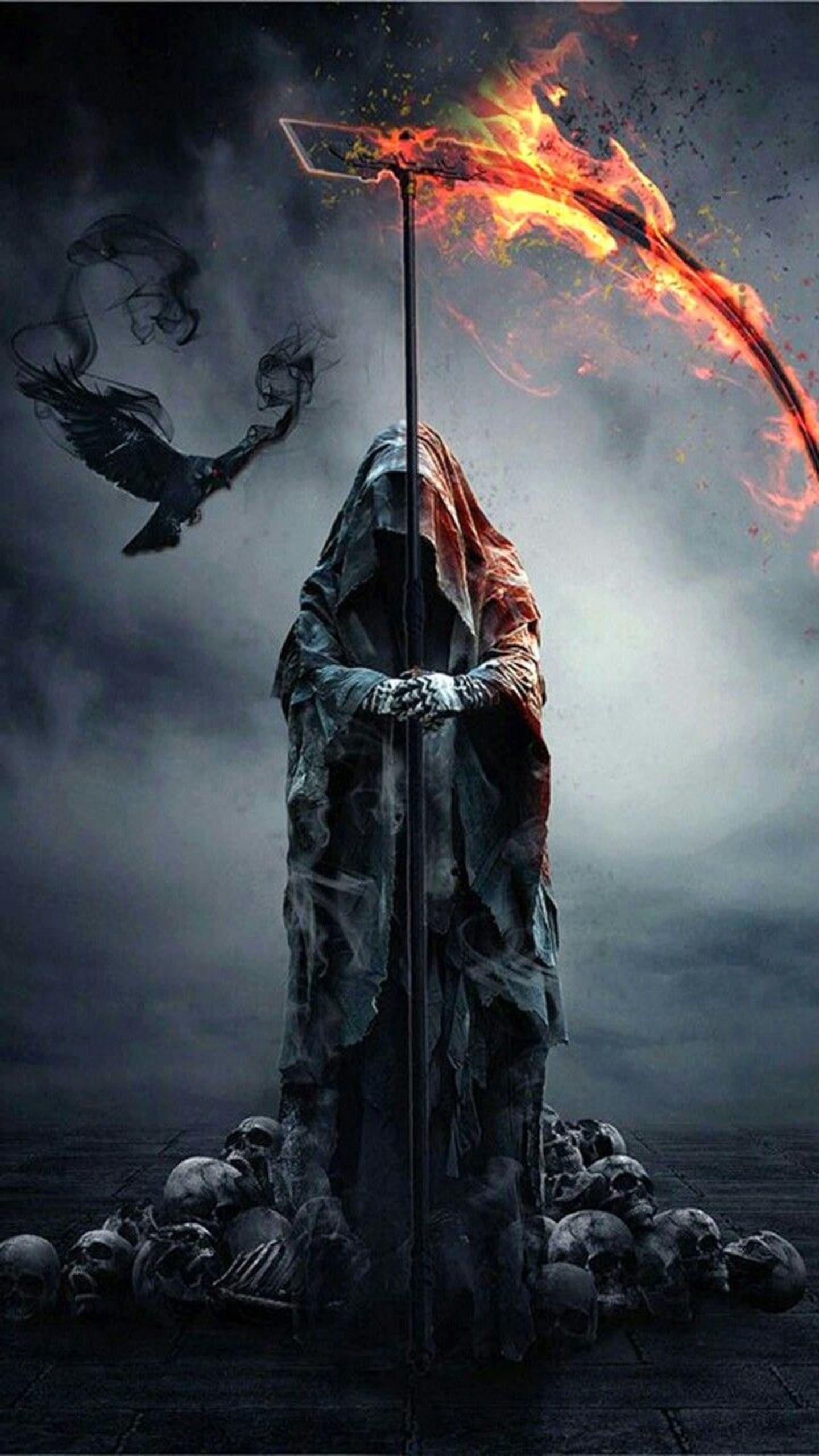 1440x2560 Grim Reaper Wallpaper HD for Android, Phone