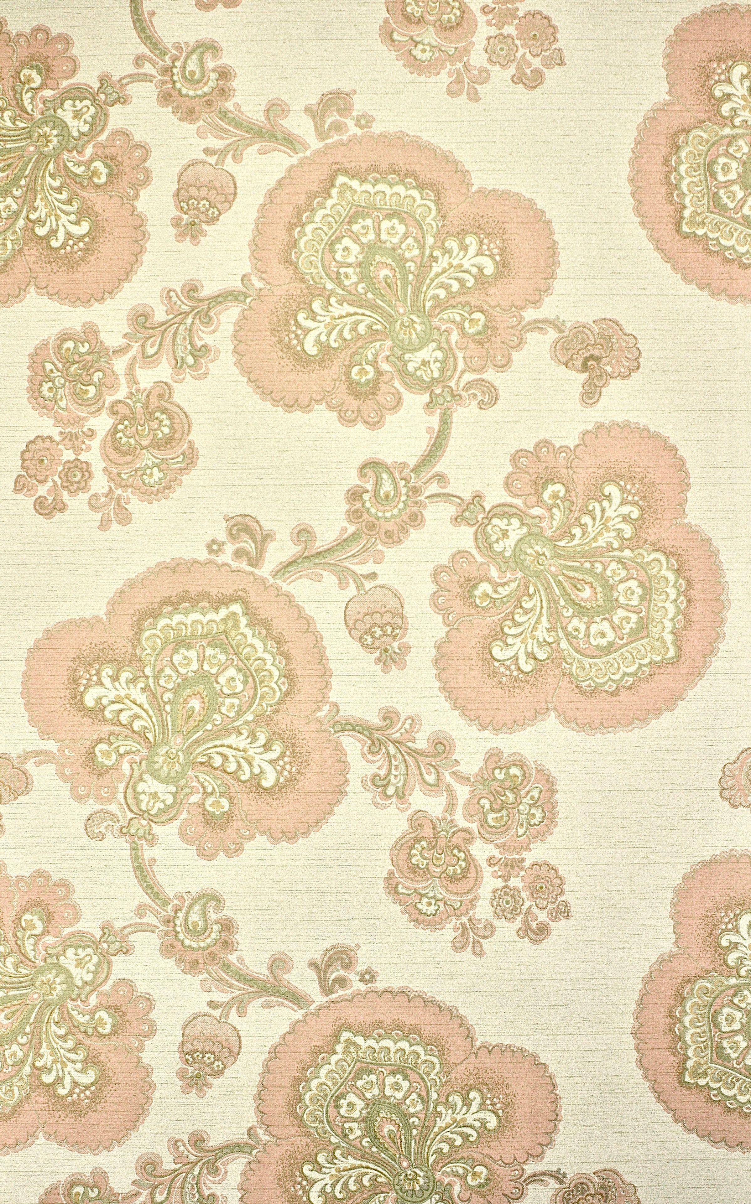 2400x3850 Vintage Pink Paisley Wallpaper, Phone