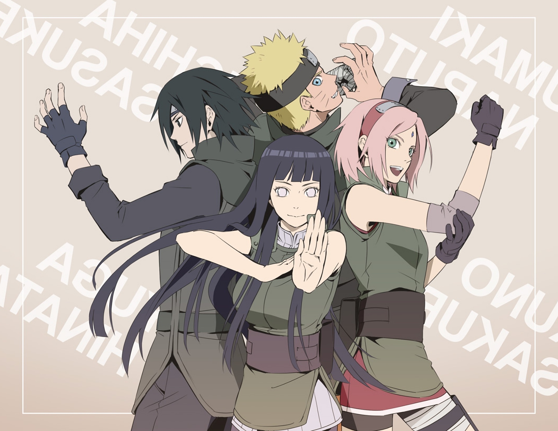 1920x1490 Wallpaper Hinata, Sasuke, Team Sakura, Naruto:, Desktop