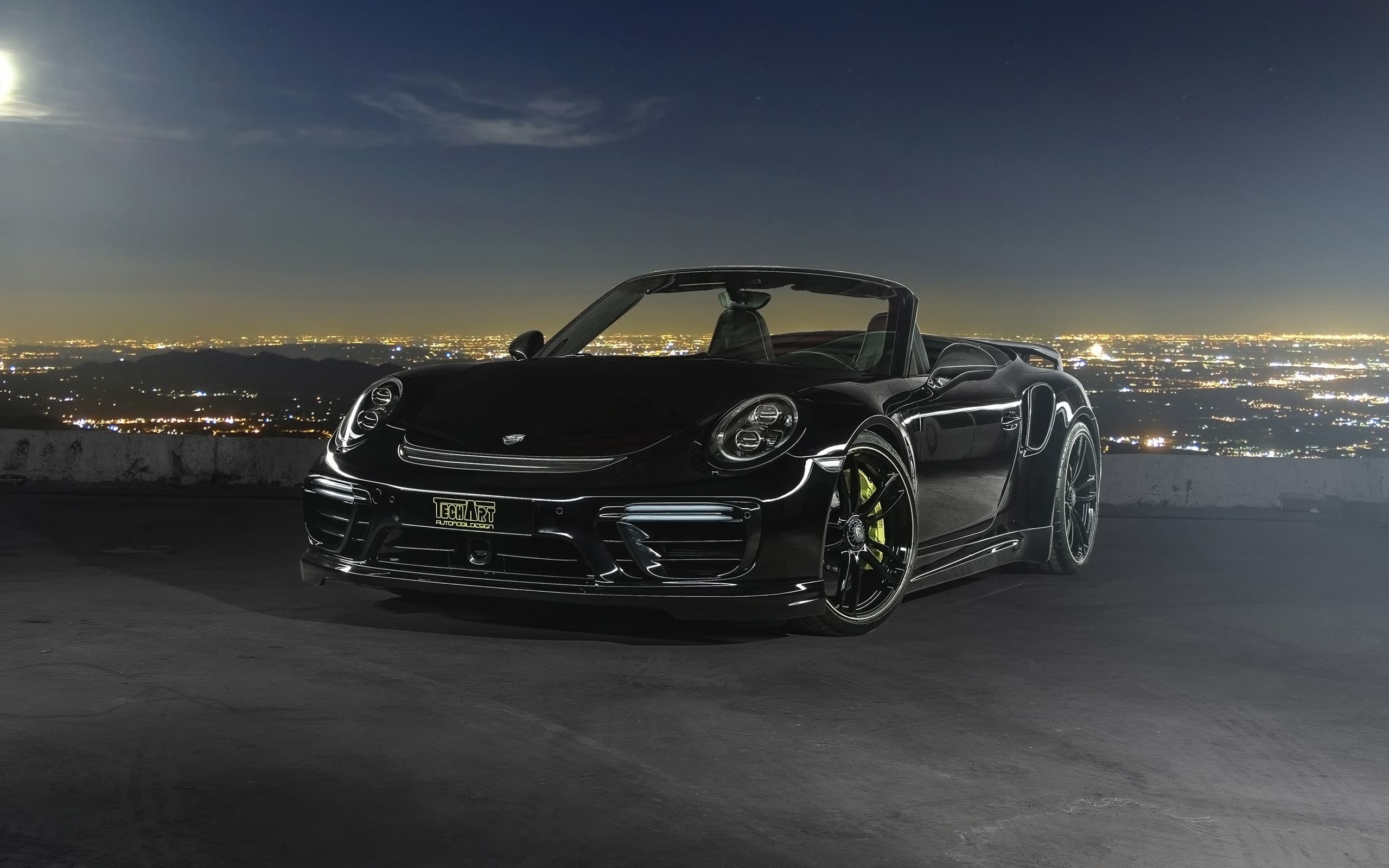 2560x1600 Porsche 911 Cabriolet TechArt Wallpaper HD Black, Desktop