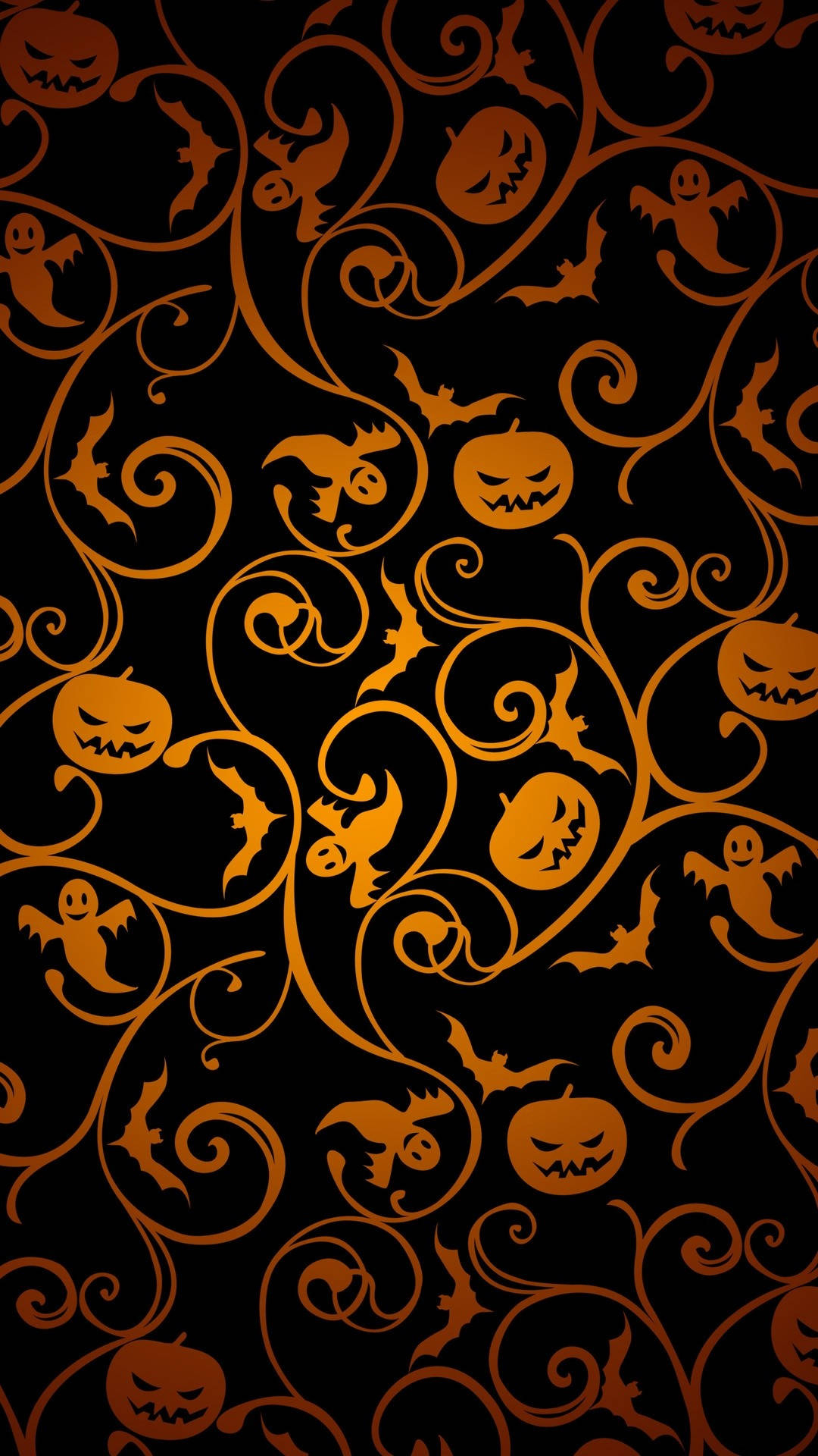 1080x1920 Download Orange And Black Cute Halloween iPhone Wallpaper, Phone