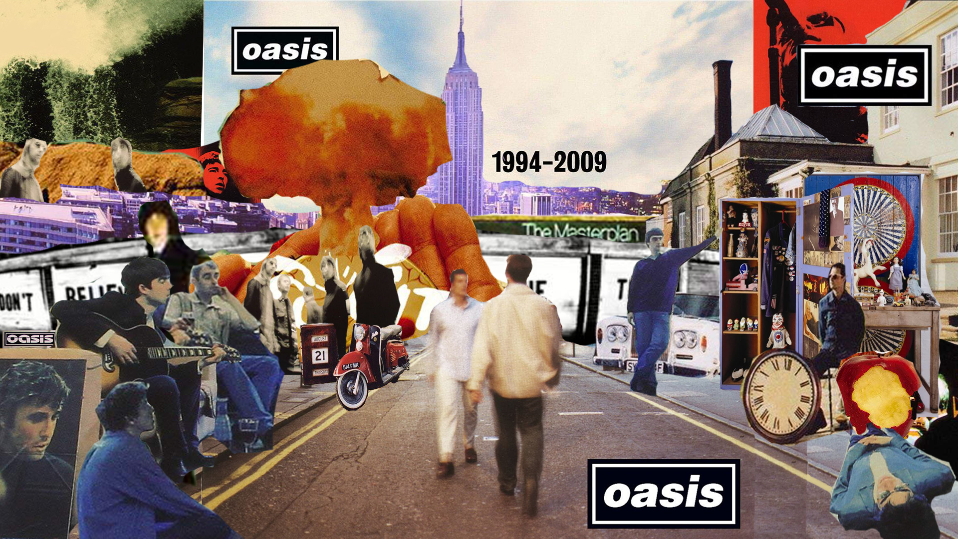 1920x1080 All 11 Oasis albums in one PC wallpaper, Desktop