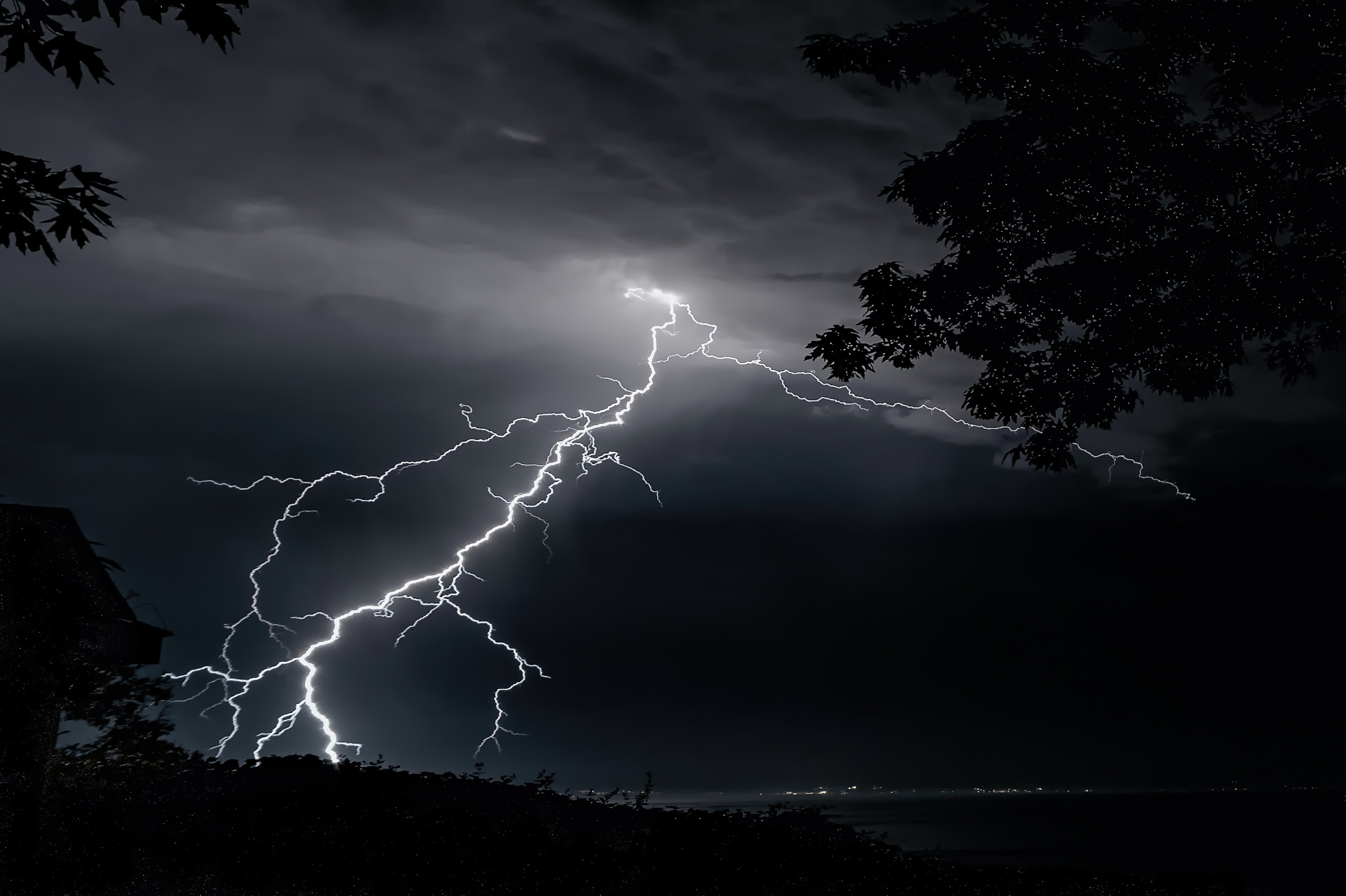 5120x3410 Lightning Strikes On Trees 4k 1366x768 Resolution HD 4k Wallpaper, Image, Background, Photo and Picture, Desktop