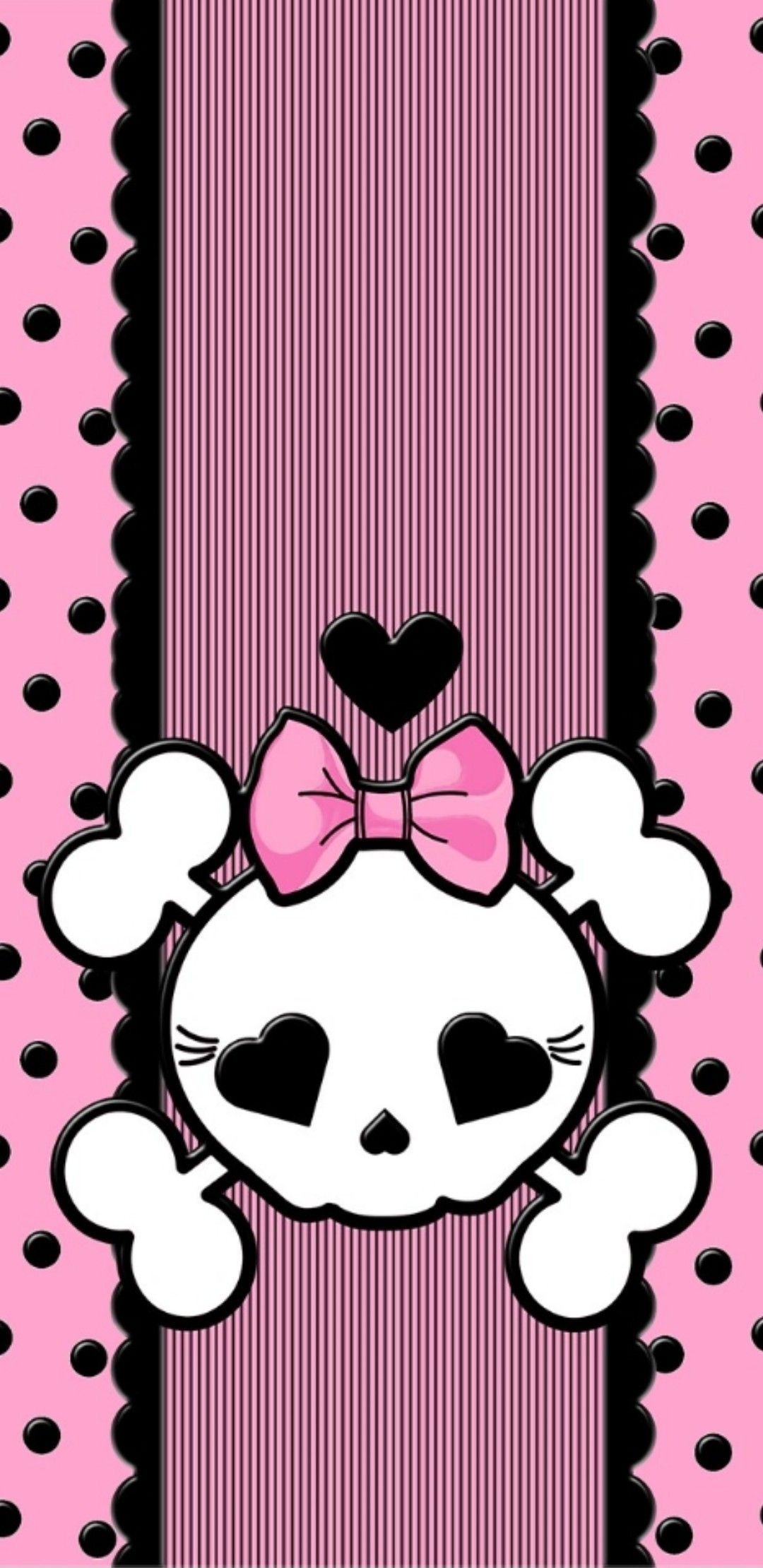 1080x2220 Cute Pink Skull Wallpaper Free Cute Pink Skull Background, Phone