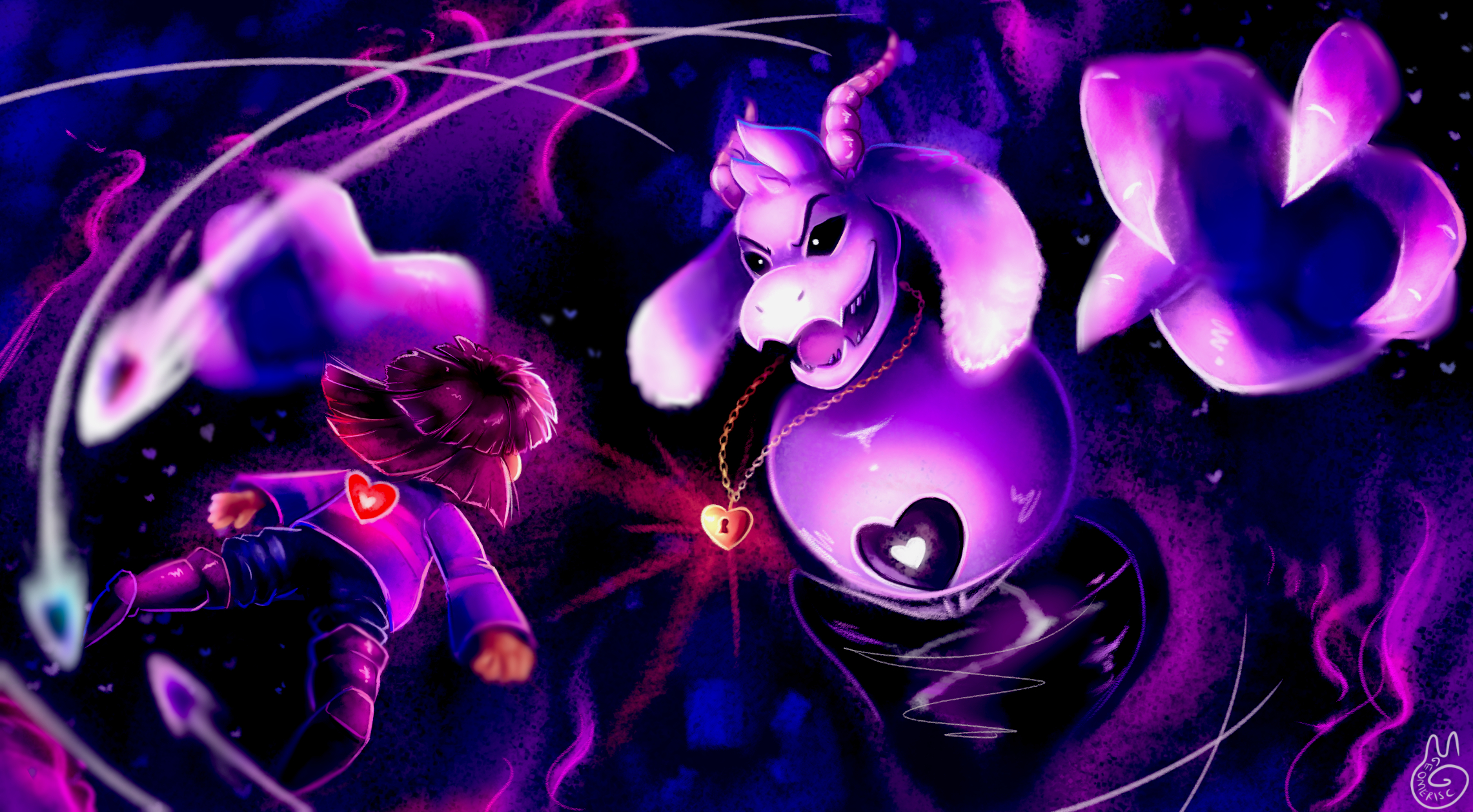 2290x1260 Frisk vs Asriel HD Wallpaper, Desktop