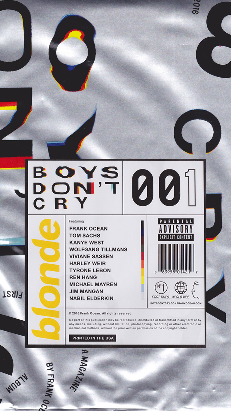 750x1340 Frank Ocean don't cry zine. Graphic design posters, Graphic design typography, Graphic design inspiration, Phone