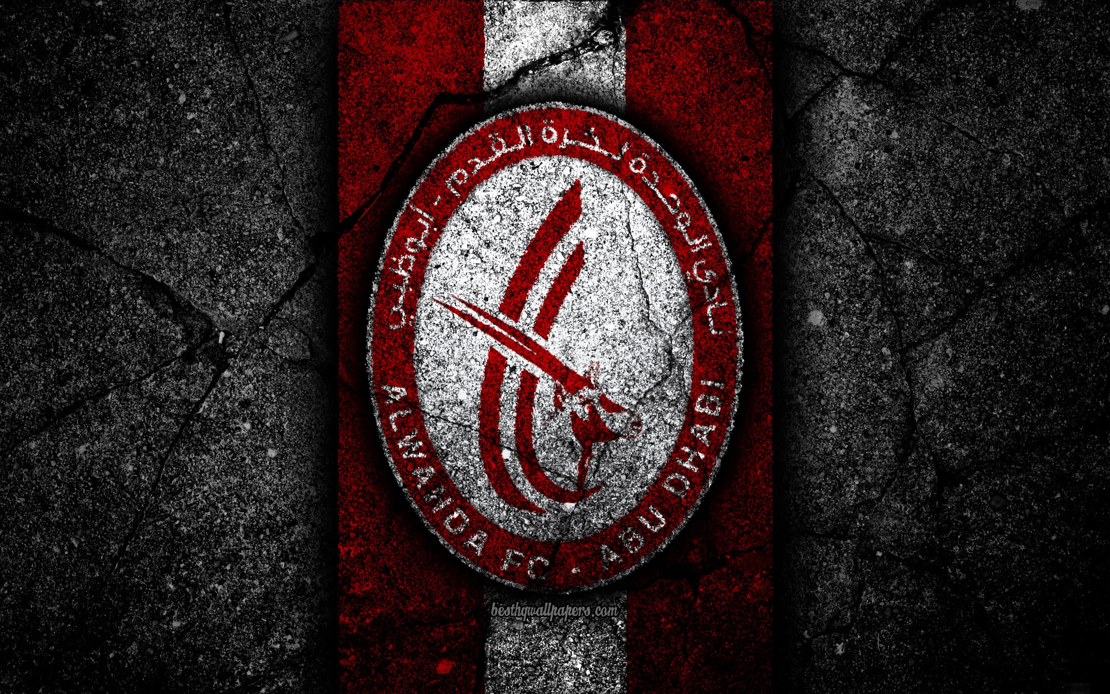 3840x2400 Download wallpaper 4k, Al Wahda FC, emblem, UAE League, soccer, Desktop