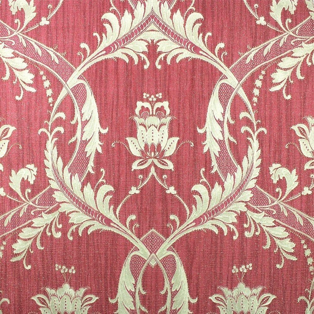 1000x1000 Milano Damask Glitter Wallpaper Red / Gold (M95564), Phone