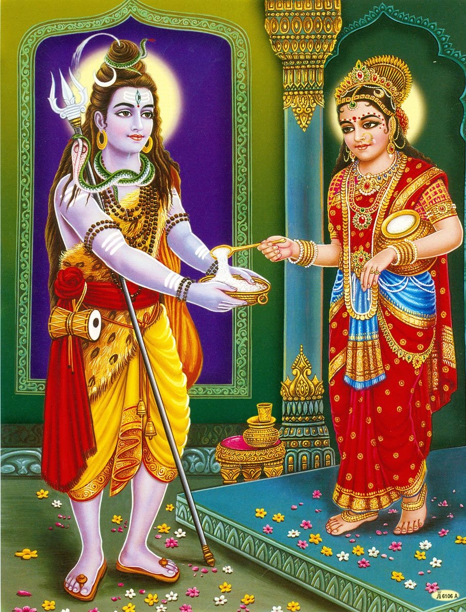 920x1200 Annapurna Giving Alms to Lord Shiva. Shiva, Shiva wallpaper, Shiva art, Phone