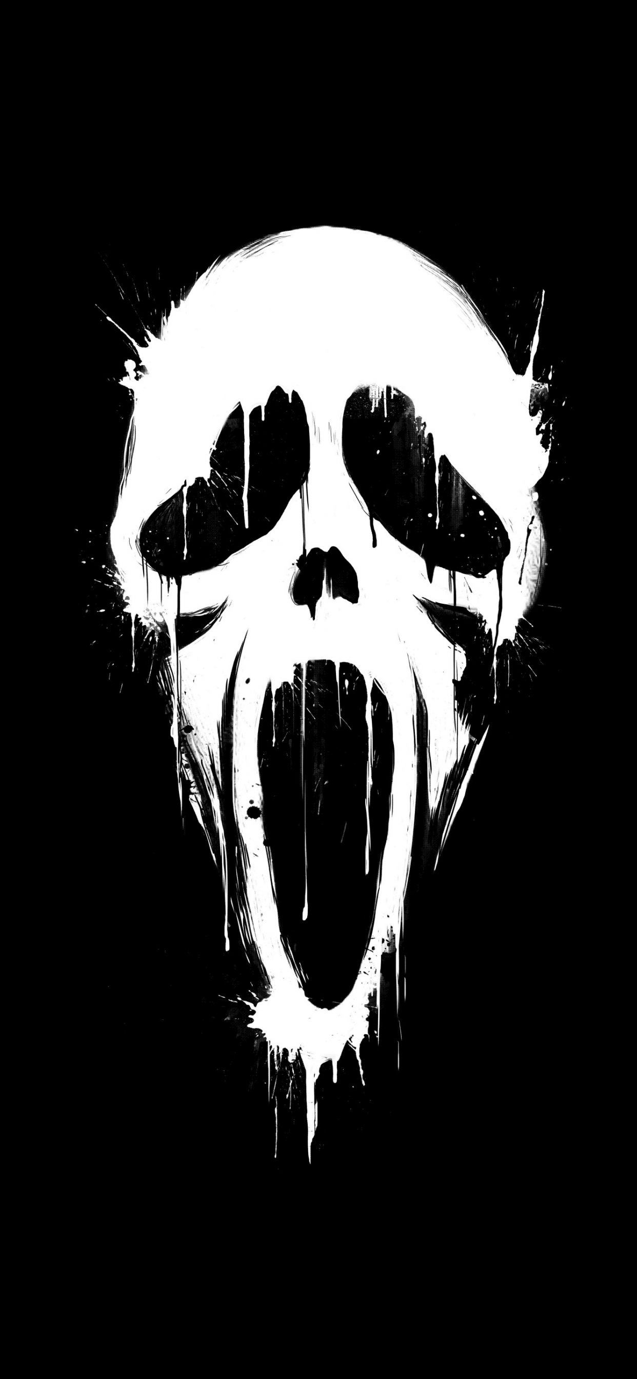 1250x2690 Ghostface Wallpaper 4K, Minimal art, AMOLED, Phone