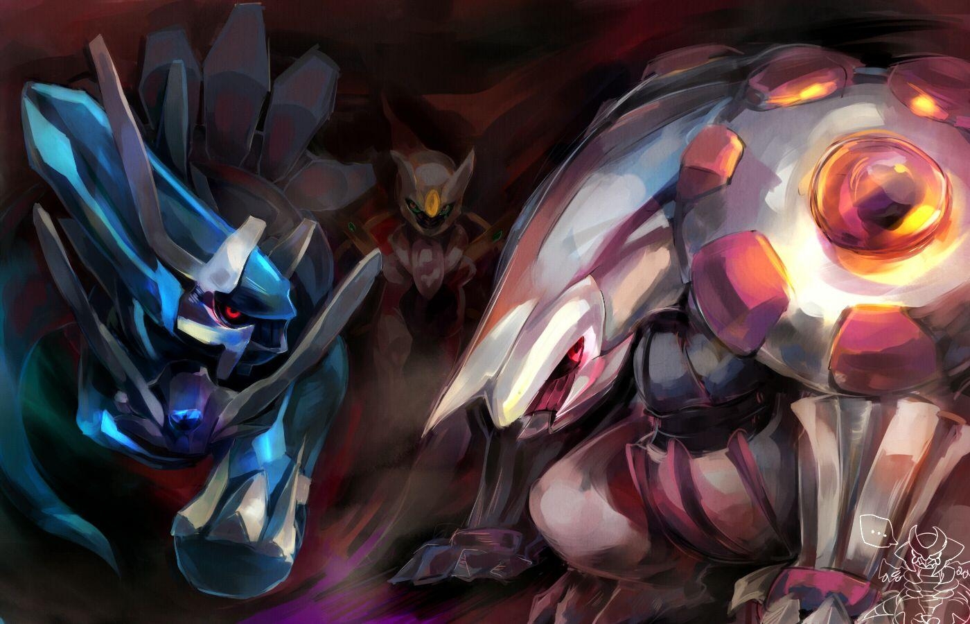 1400x900 arceus, dialga, giratina, and palkia (pokemon) drawn, Desktop