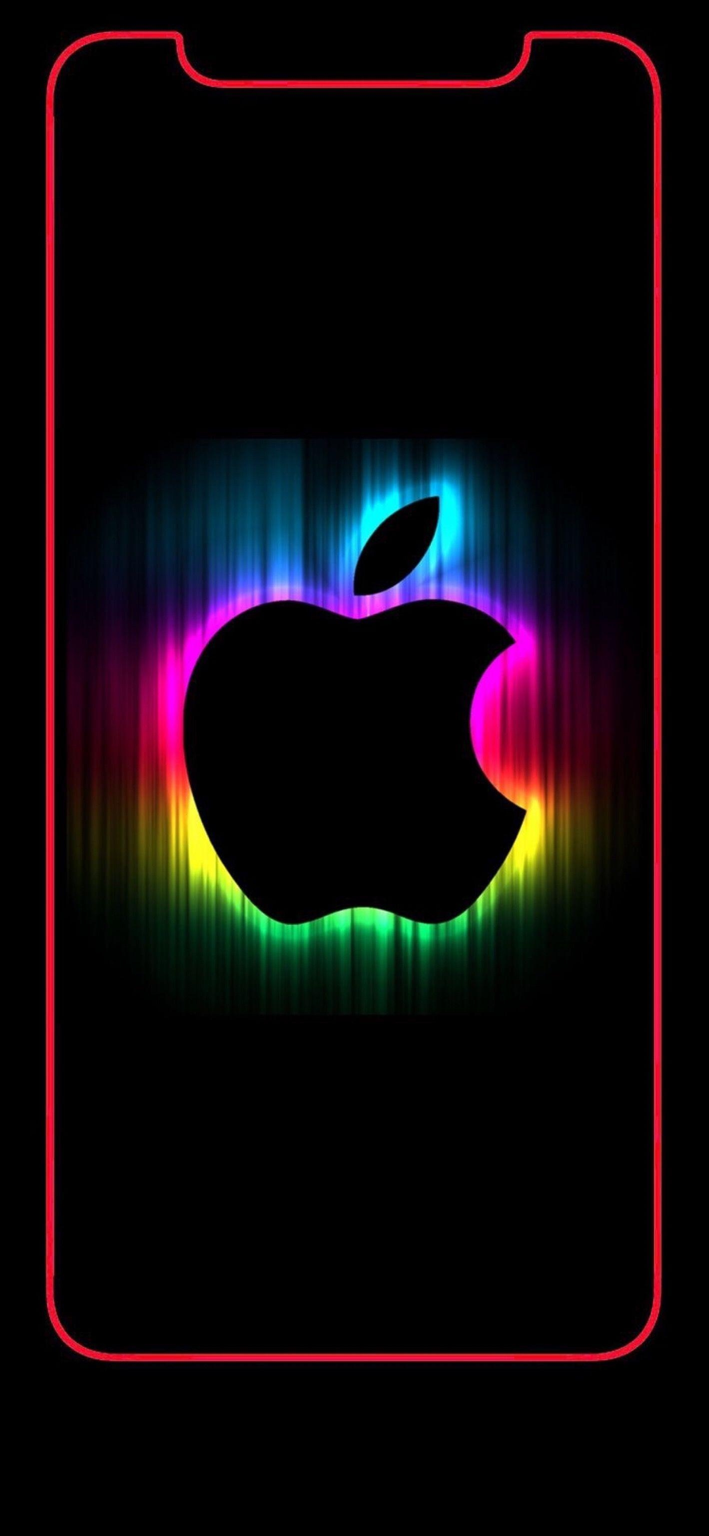 1420x3080 Wallpaper iPhone X logo rainbow.in.com, Phone