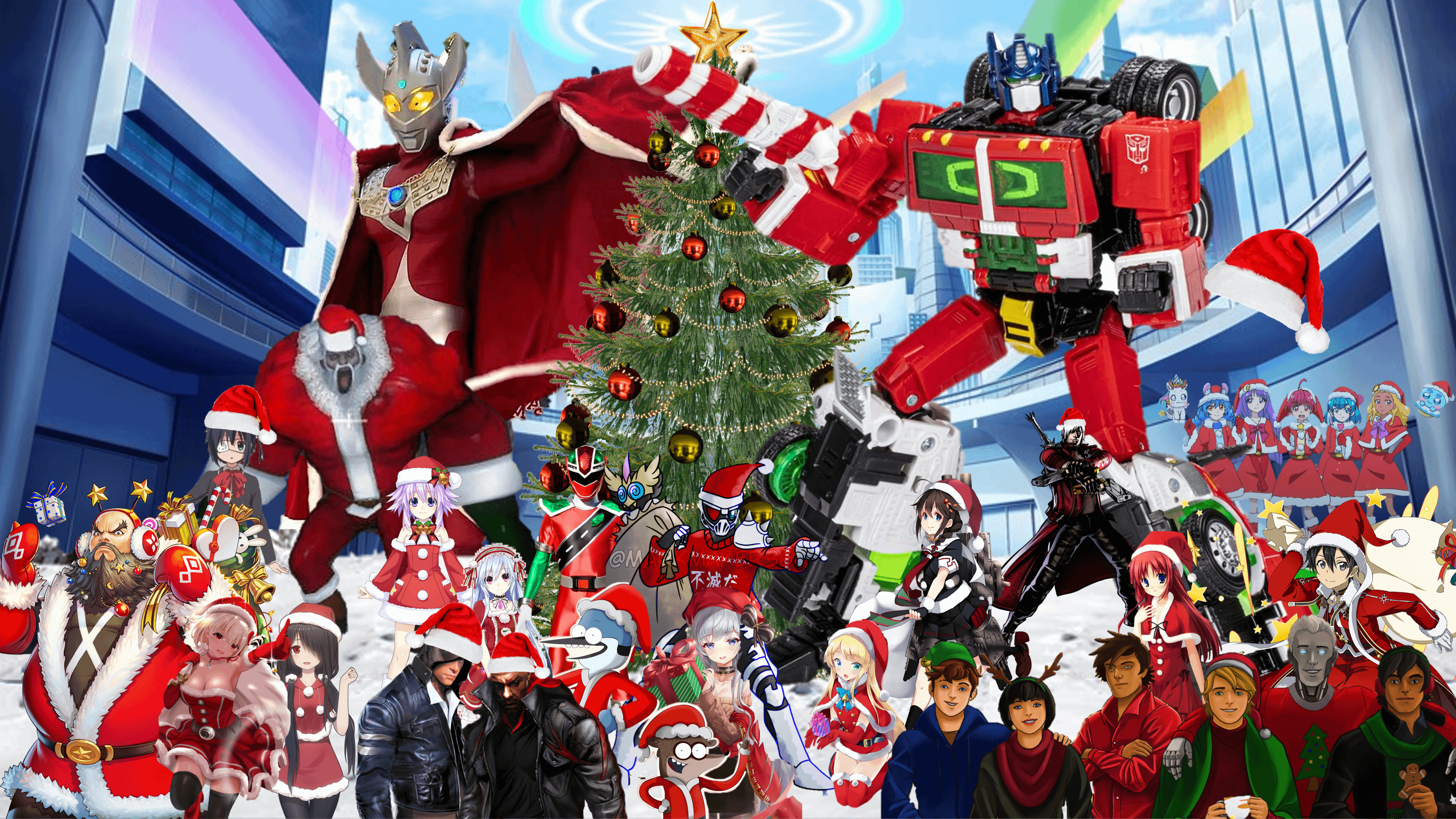 3000x1690 Merry Christmas to Alex Mercer and James Heller (with some invited guest), Desktop