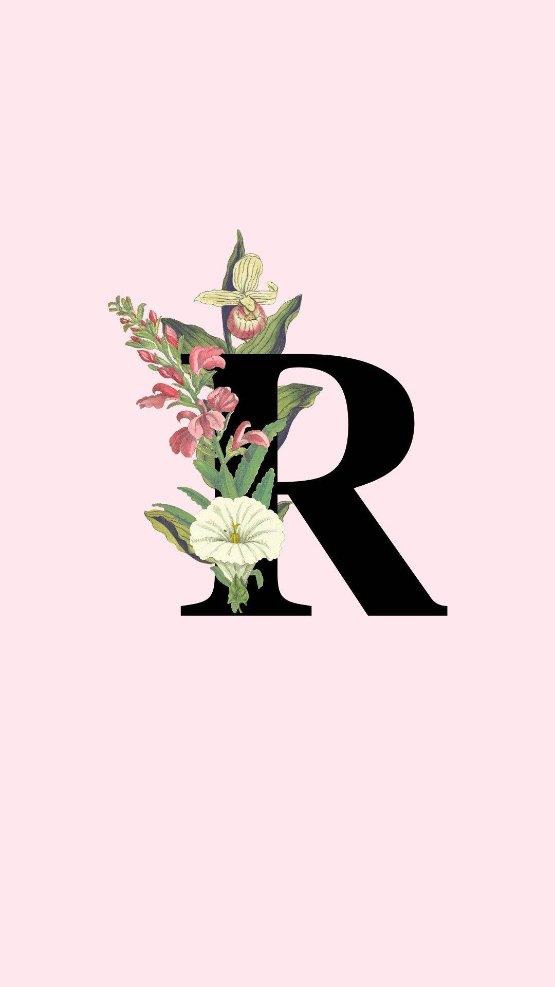 1080x1920 Download Letter R Pink Background Wallpaper, Phone