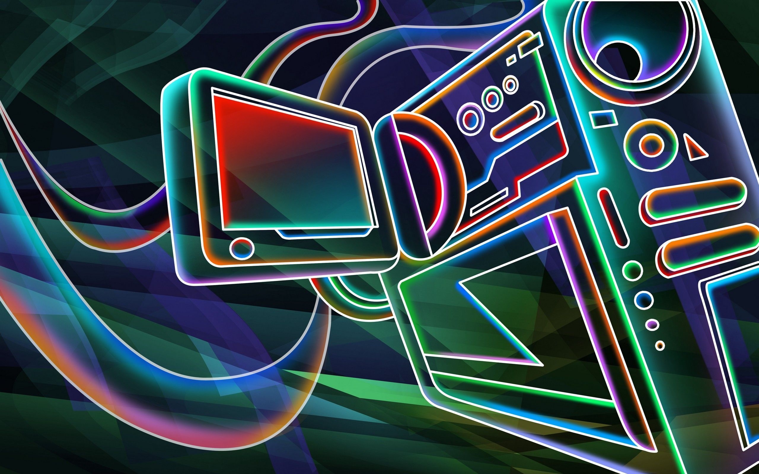 2560x1600 3D Neon Wallpaper Free 3D Neon Background, Desktop