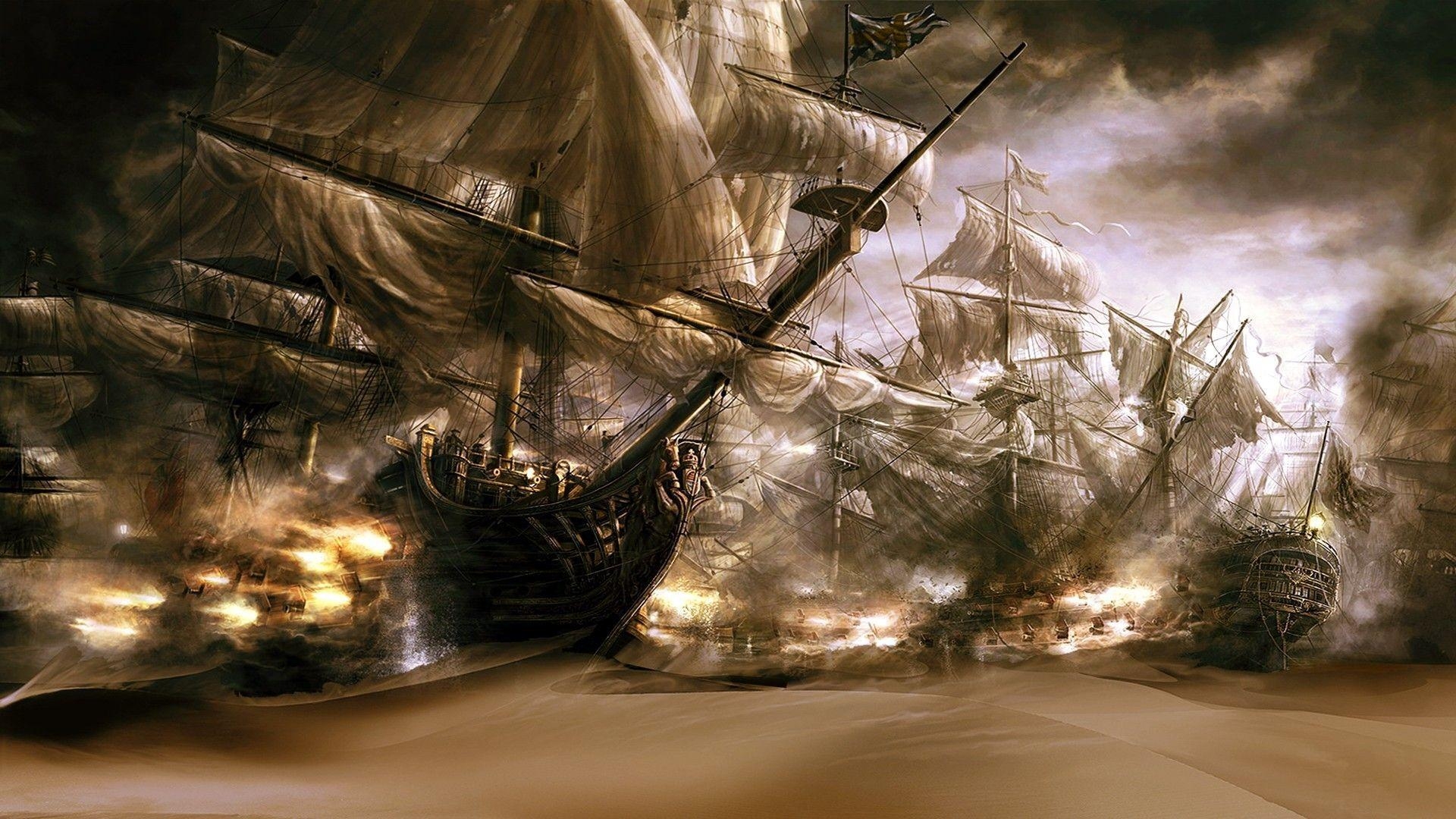 1920x1080 Pirate Ships Wallpaper, Desktop