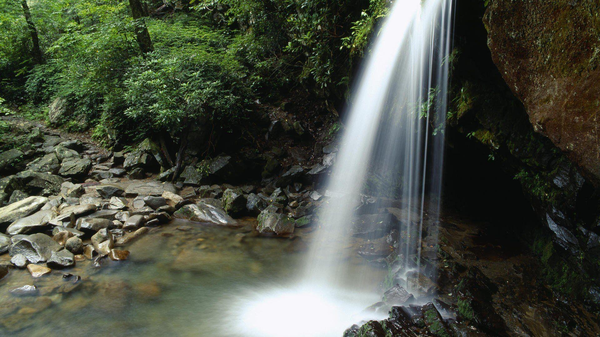 1920x1080 Landscapes nature falls Tennessee National Park Great Smoky, Desktop