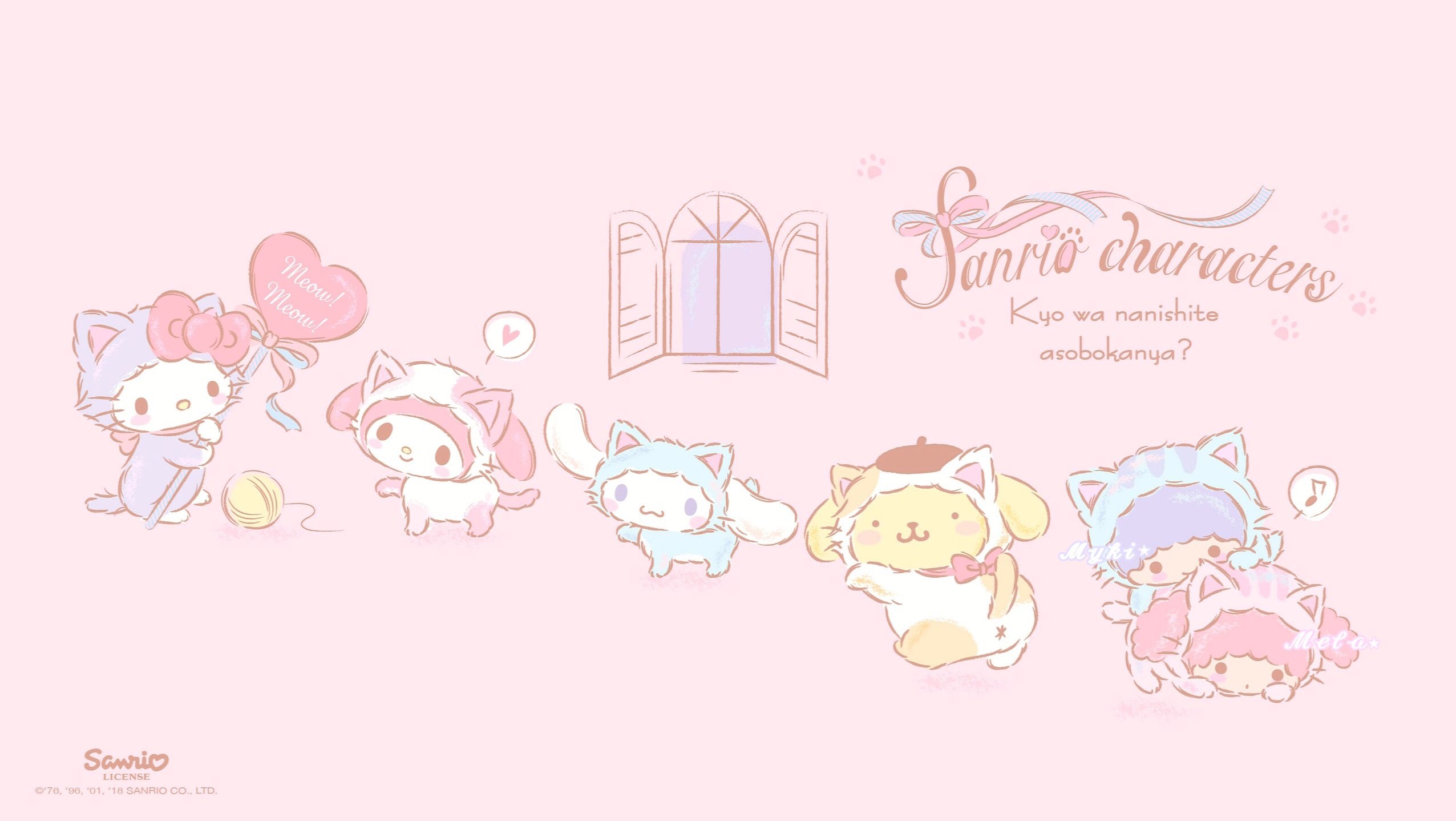 2560x1440 Laptop Background ideas. my melody wallpaper, sanrio wallpaper, hello kitty, Desktop