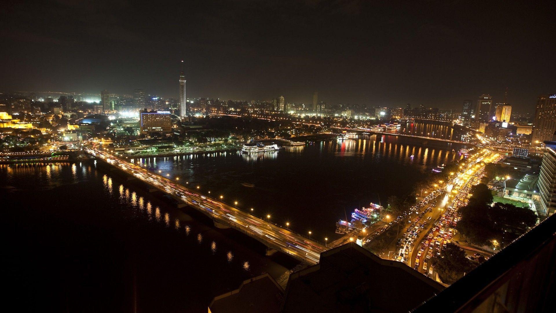 1920x1080 Night view in Cairo wallpaper and image, picture, Desktop