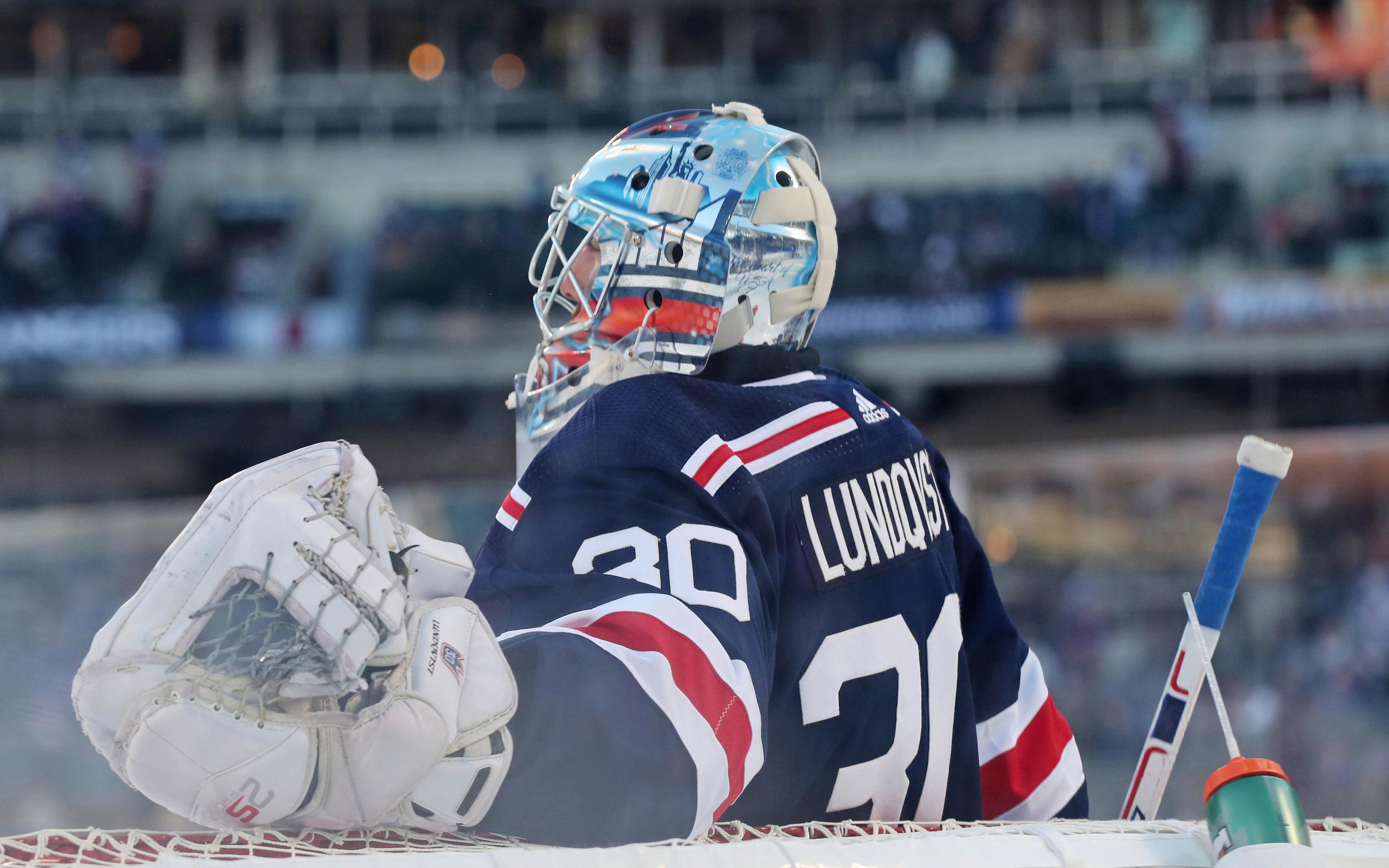 3840x2400 Download wallpaper Henrik Lundqvist, 4k, hockey players, goalkeeper, Desktop