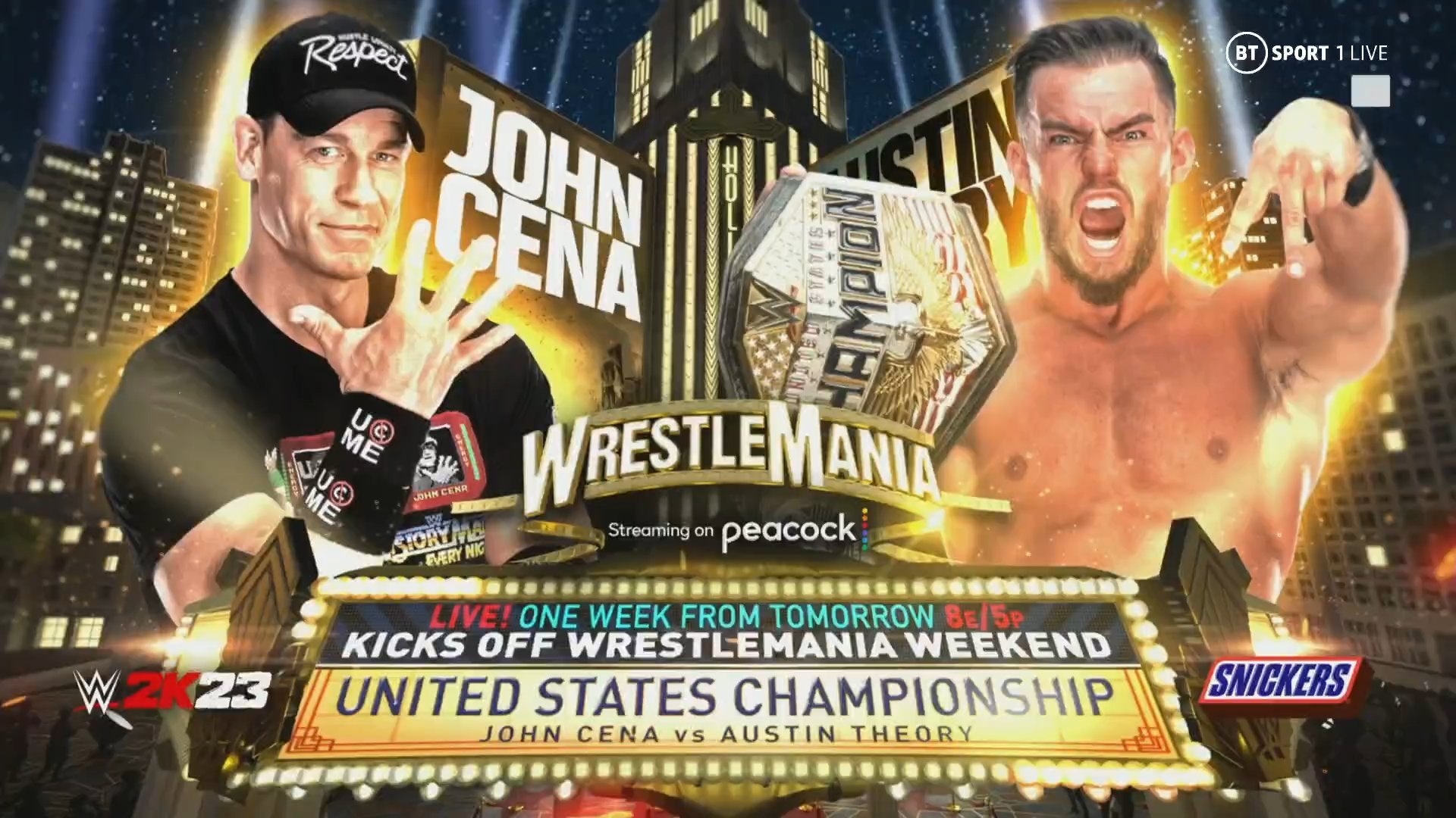 1920x1080 WrestlePurists Cena vs Austin Theory for the U.S Title will be opening Night 1 of WrestleMania! #Smackdown, Desktop