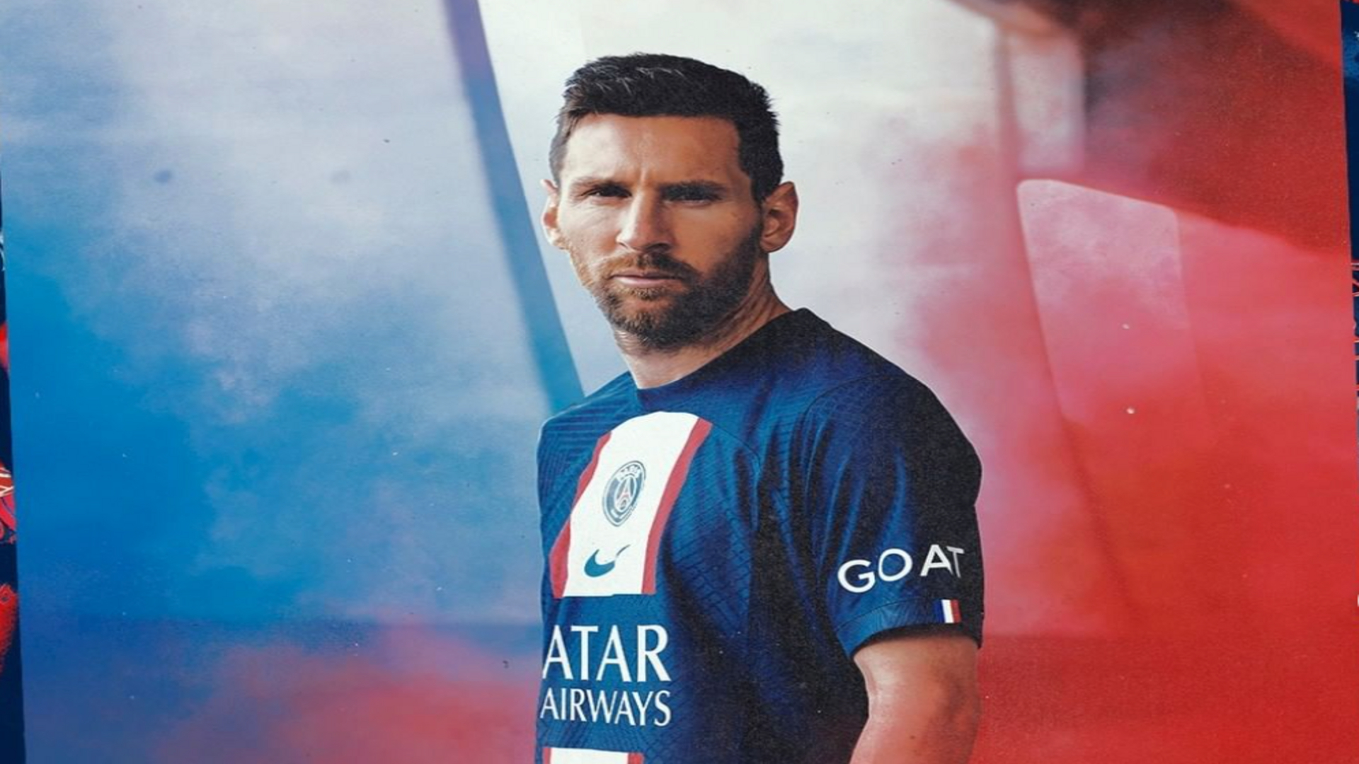 1920x1080 Lionel Messi poses in new PSG kit as he silences any rumours of transfer return to Barcelona, Desktop