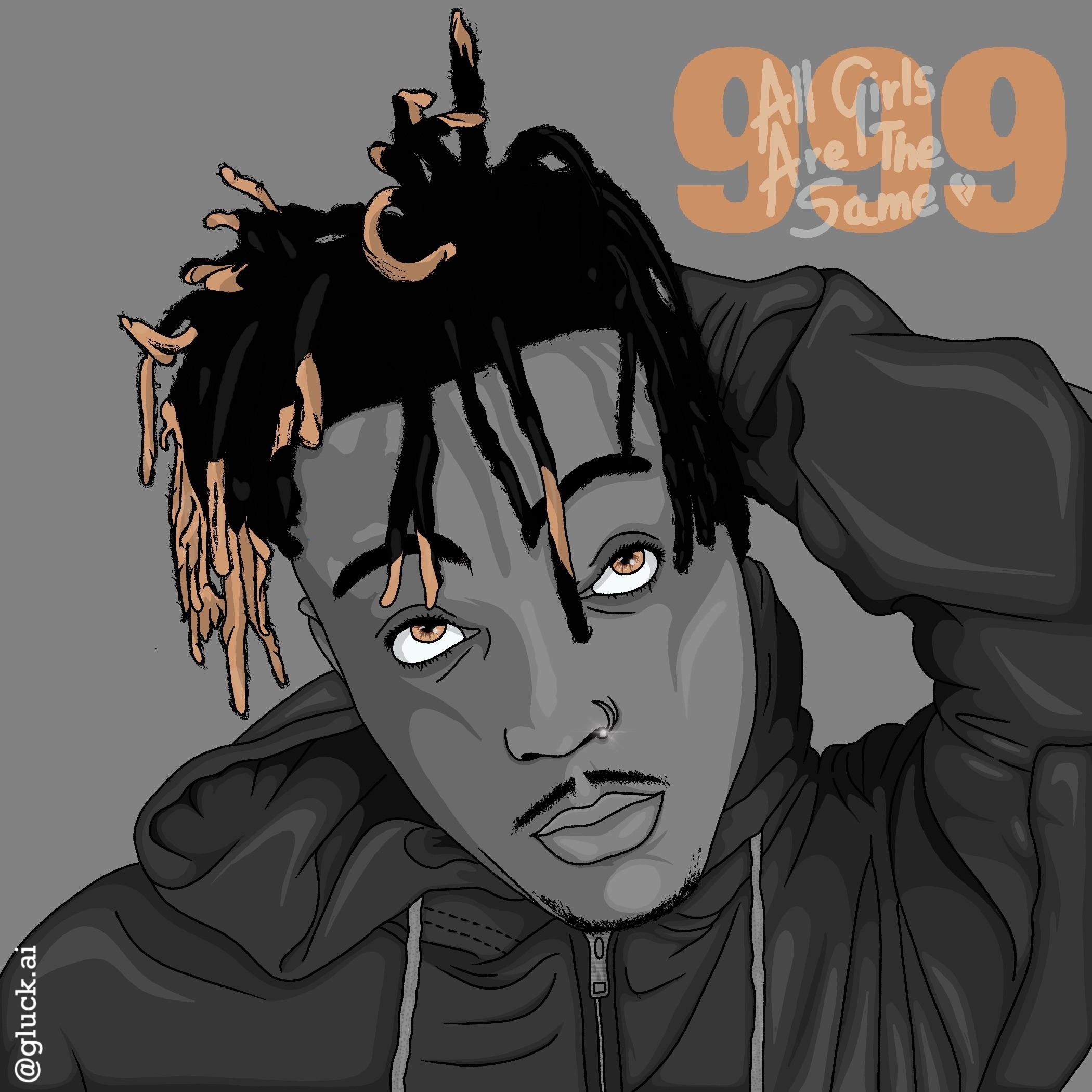 2100x2100 Juice Wrld Drawings Anime, Phone