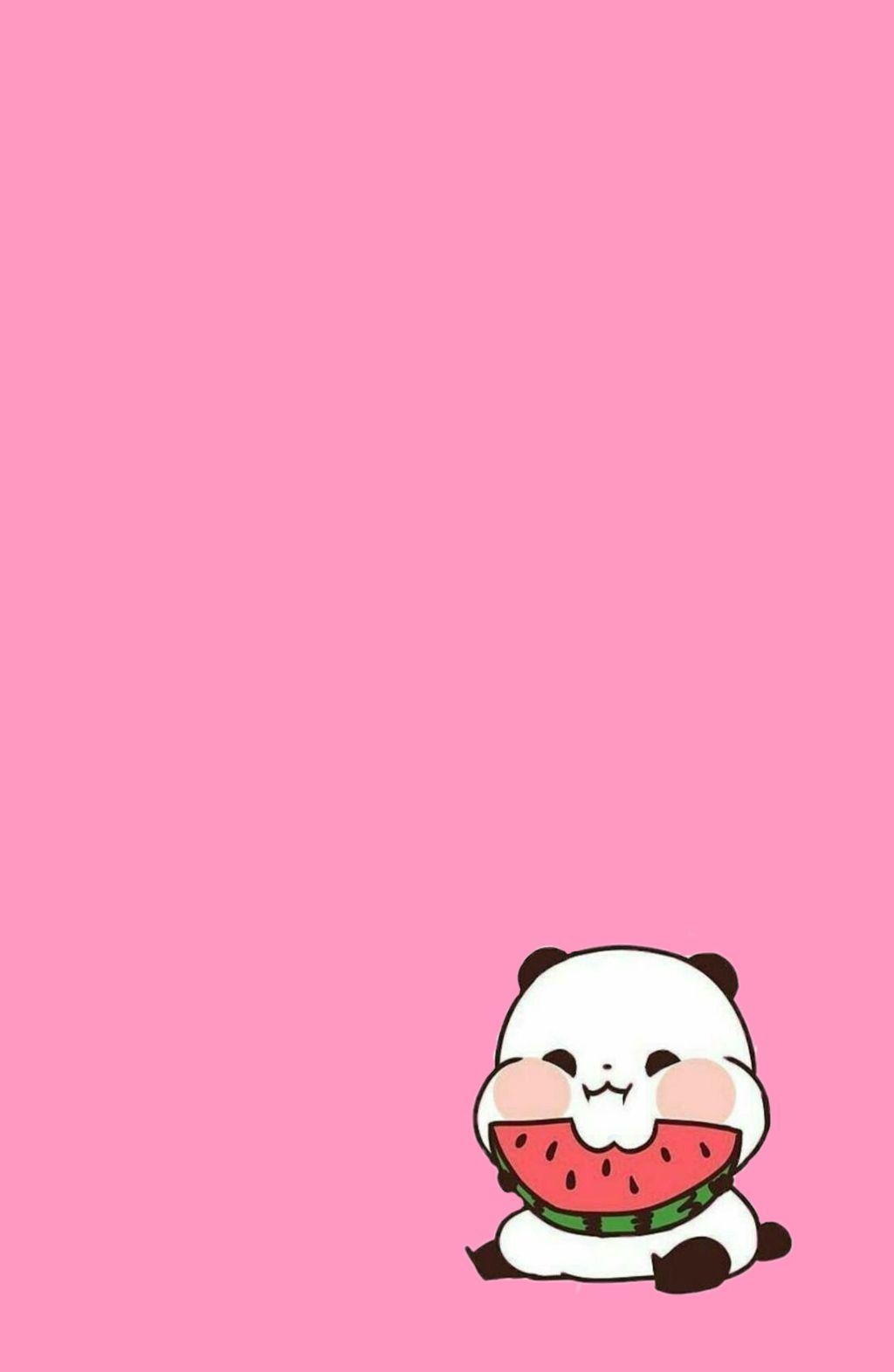 1030x1580 wallpaper heres a cute panda eating a watermelon with, Phone