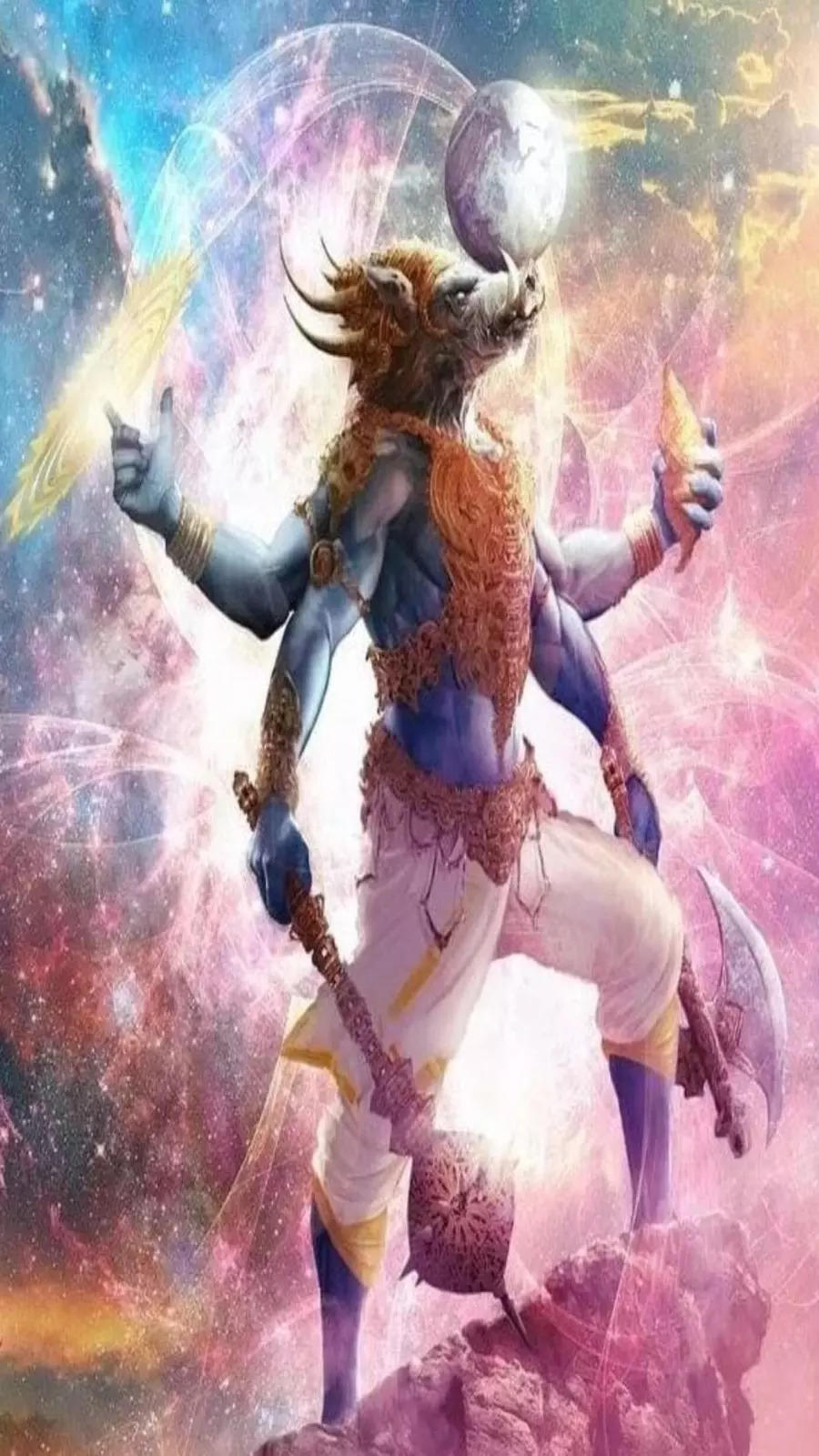 900x1600 Lord Vishnu's Varaha Avtar, Phone