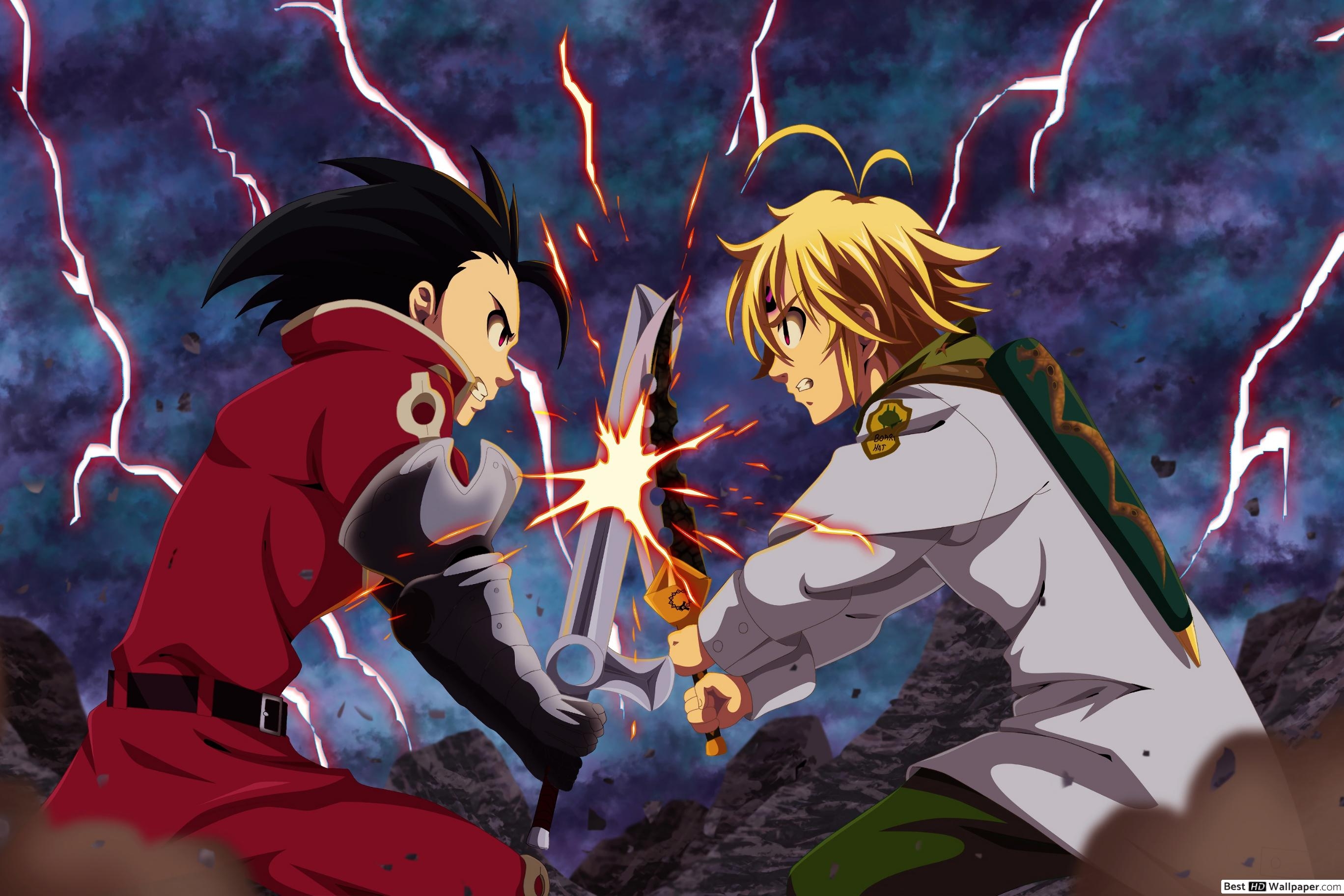 2740x1830 the seven deadly sins, meliodas vs zeldris HD wallpaper download, Desktop