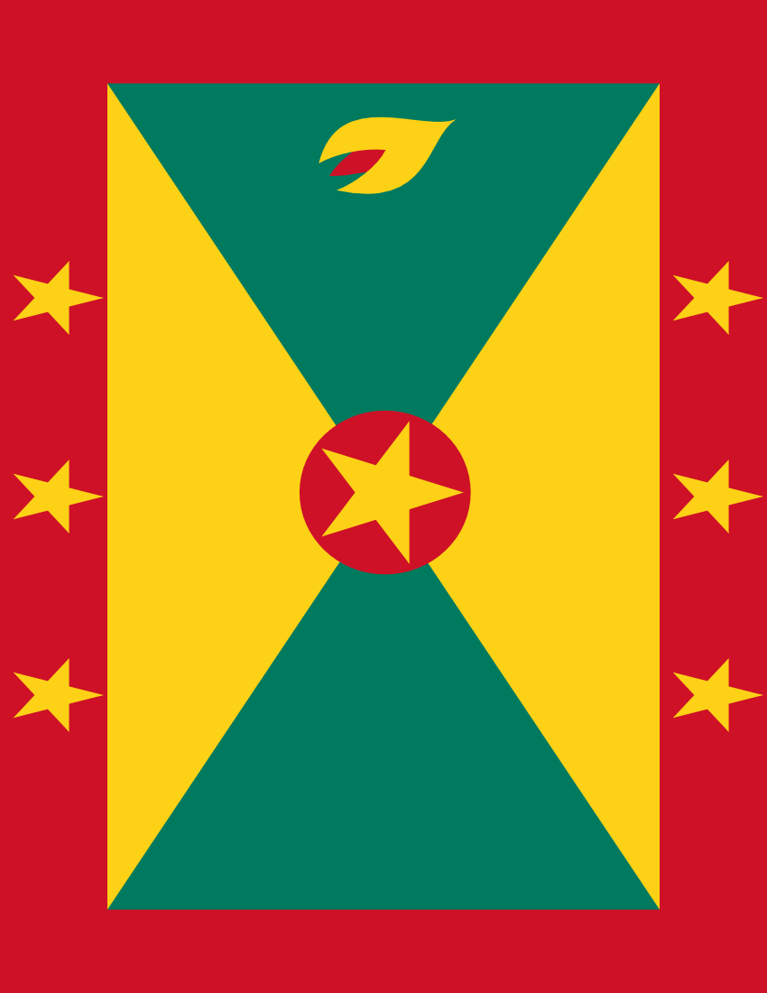 850x1100 Grenada Flag Full Page - Flags Countries G Grenada, Phone