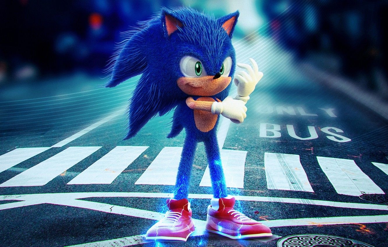 1340x850 Photo Wallpaper Style, Sonic, Hedgehog, Art, Render, The Hedgehog Movie Darlison 4d, Desktop