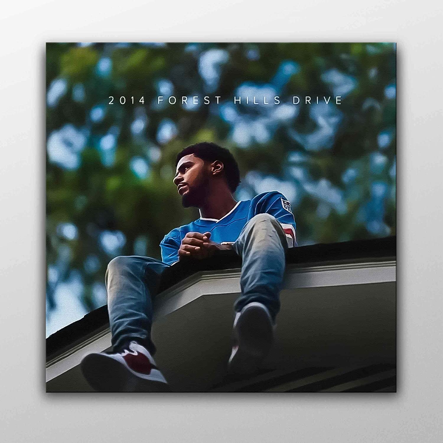 1500x1500 J. Cole 2014 Forest Hills Drive album cover CANVAS Poster Wall Art Printed Home Decor Modern Print Gift Idea (60cm x 60cm): Posters & Prints, Phone