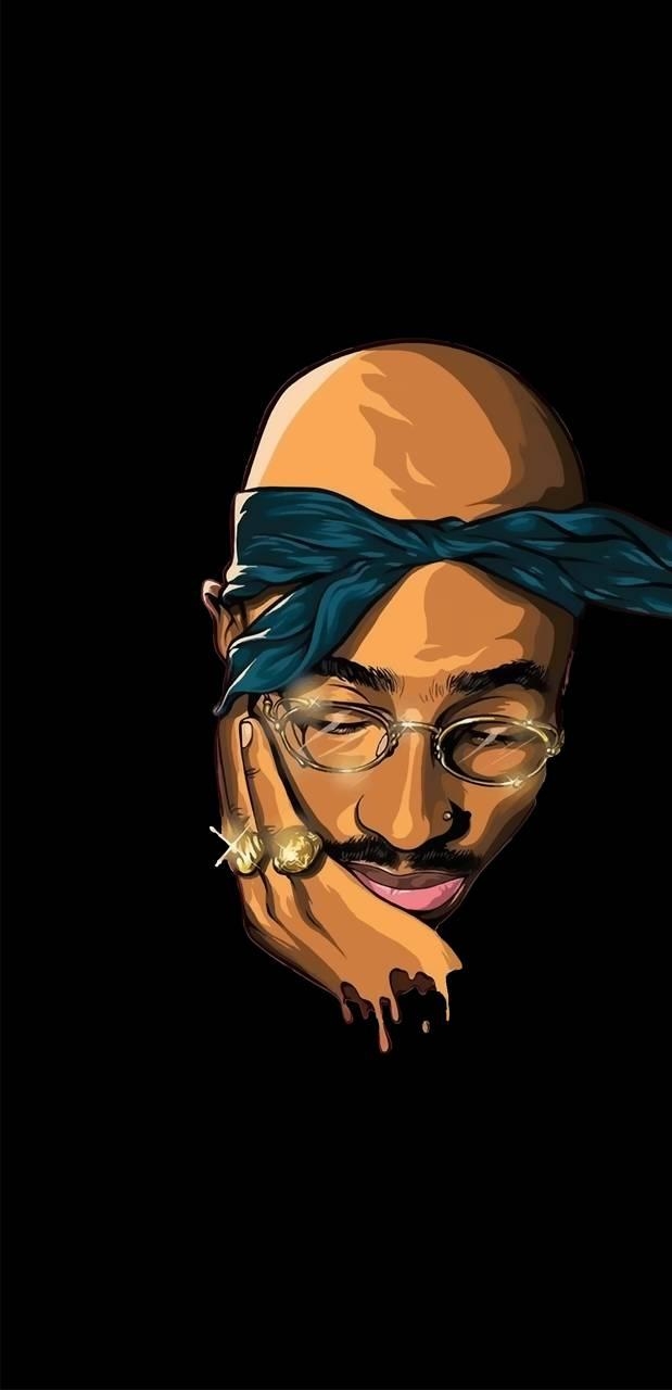 620x1280 Tupac Cartoon iPhone Wallpaper Free Tupac Cartoon iPhone Background, Phone