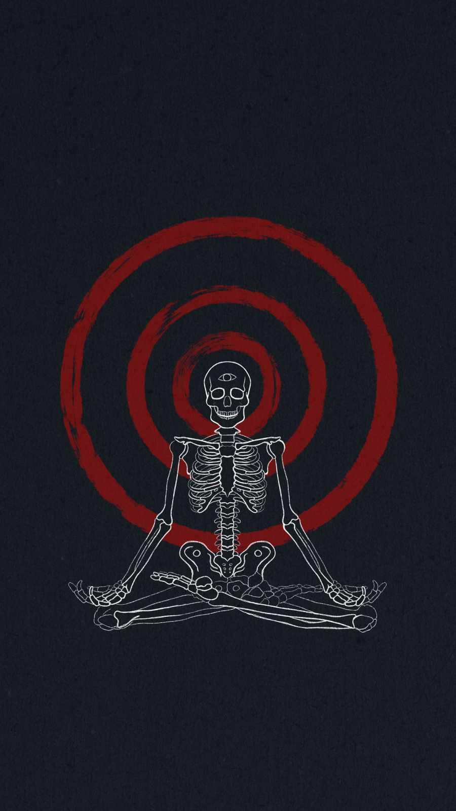 900x1600 Meditation Skull IPhone Wallpaper, Phone