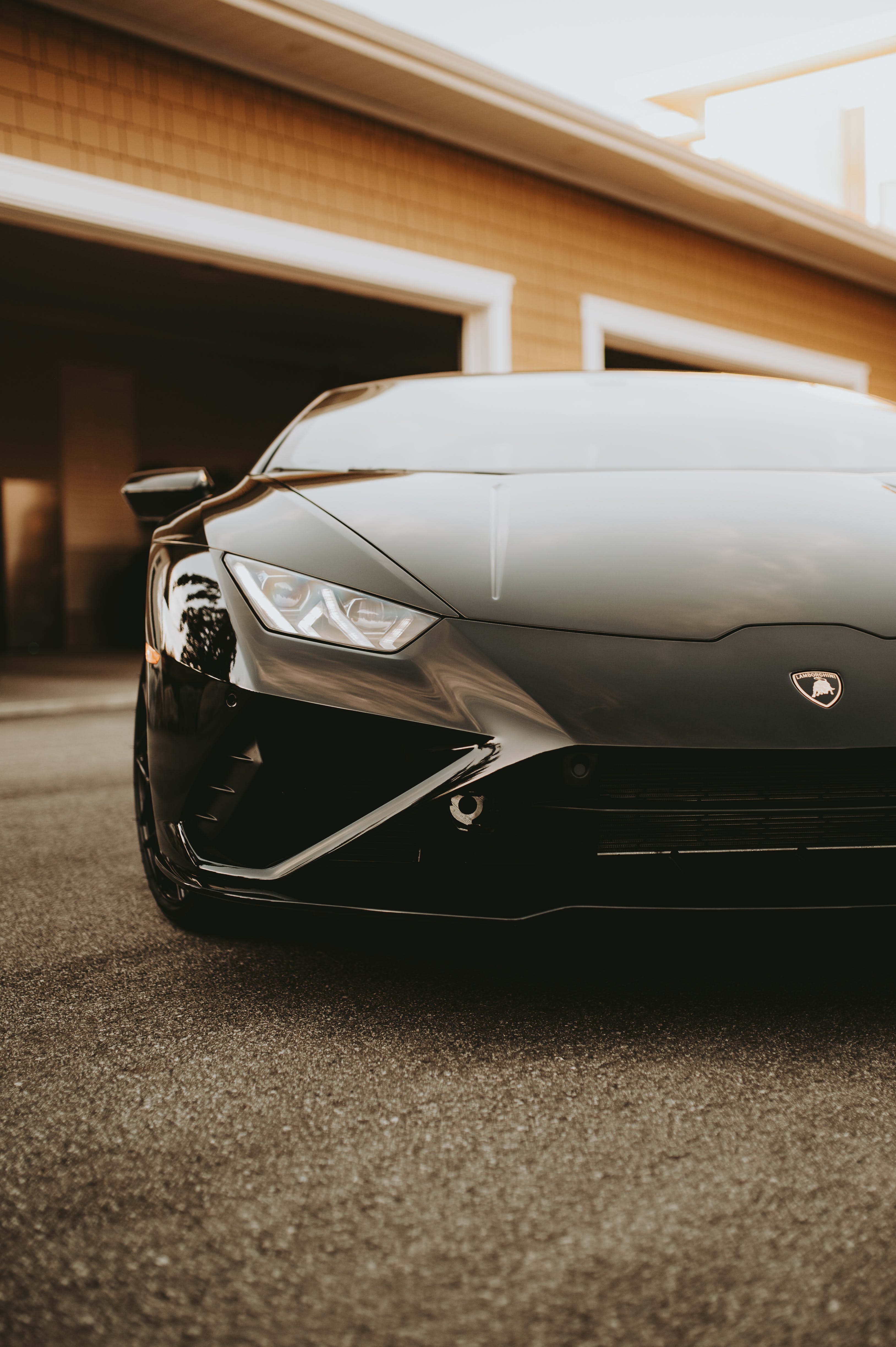 3260x4900 Black Lamborghini Parked Beside a Garage · Free, Phone