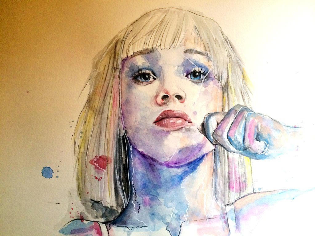 1030x770 Chandelier Girl. Watercolor image, Sia and maddie, Maddie ziegler, Desktop