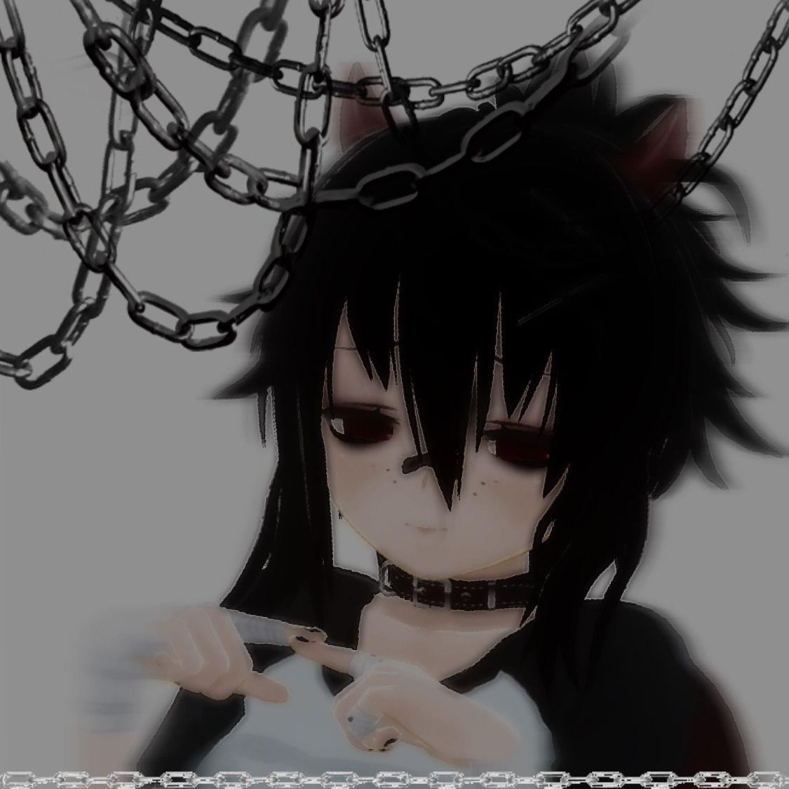 1130x1130 sleepy emo girl. Girl icons, Anime monochrome, Emo girls, Phone