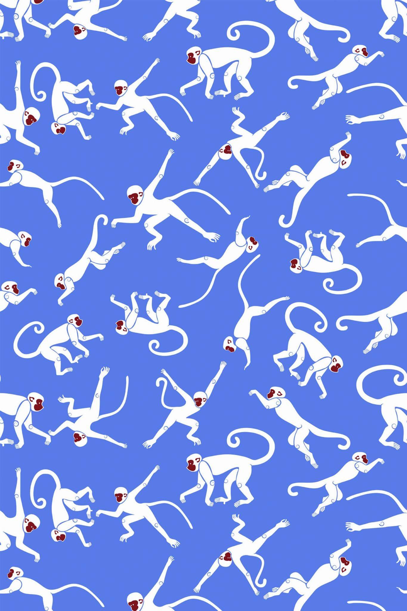 1370x2050 Blue monkey Wallpaper and Stick, Phone