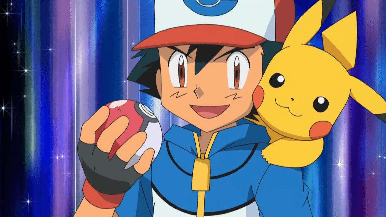 1280x720 Pokemon HD Wallpaper Ash and Pikachu with Poke Ball, Desktop