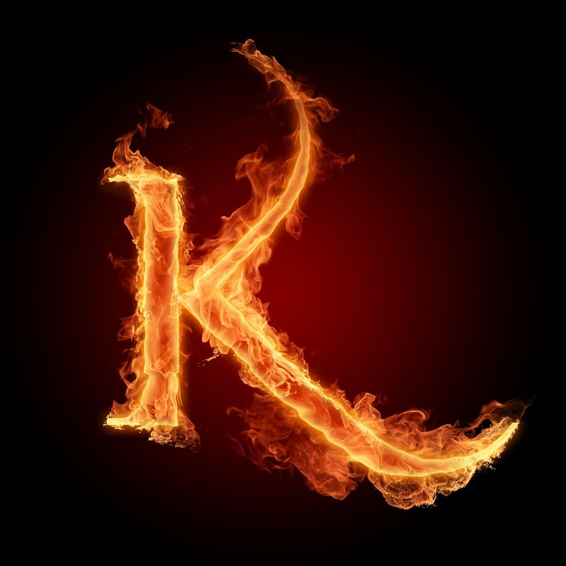 1800x1800 K on Fire. Alphabet wallpaper, Letter k, Alphabet picture, Phone